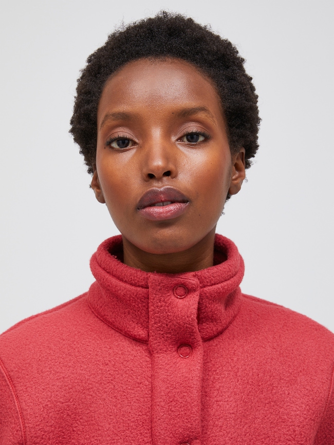 Fleece Snap T-Neck Women