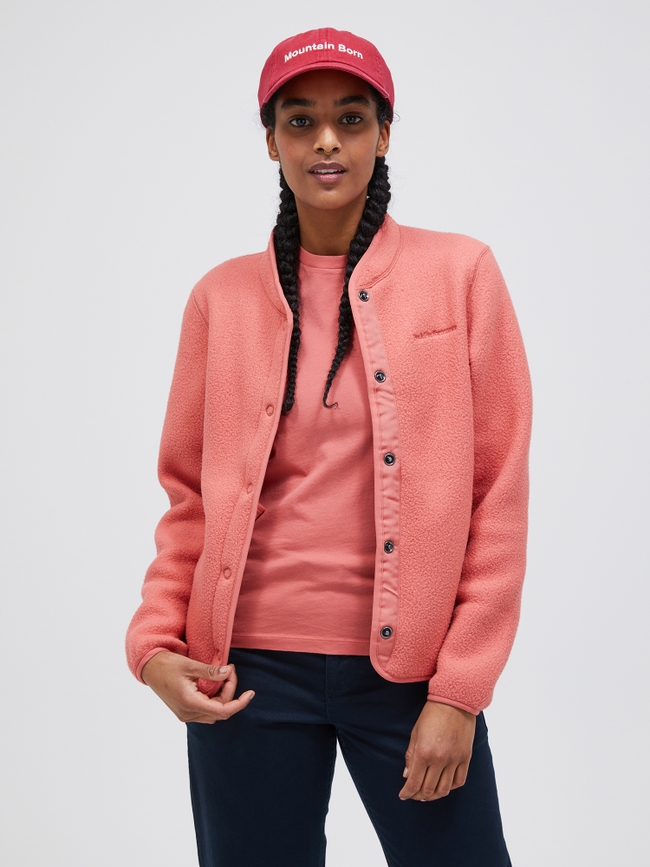 Fleece Snap Cardigan Women