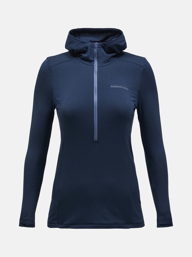 Light Hooded Fleece Half Zip Women