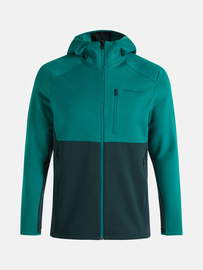 Vertical Mid Zip Hood Jacket Men