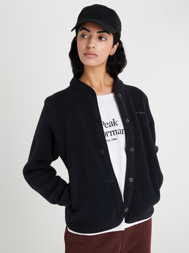 Fleece Snap Cardigan Women