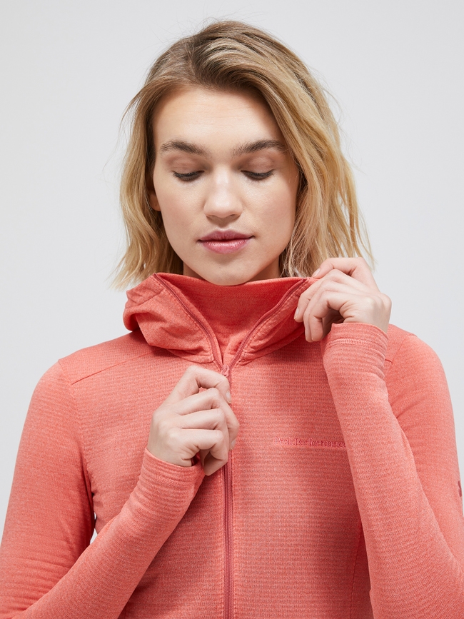 Light Hooded Fleece Half Zip Women
