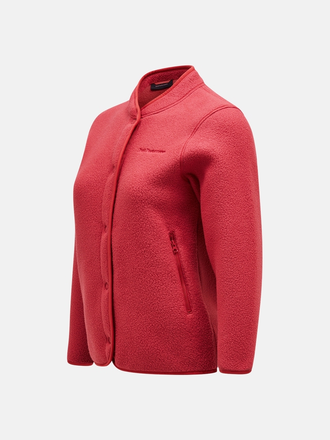 Fleece Snap Cardigan Women
