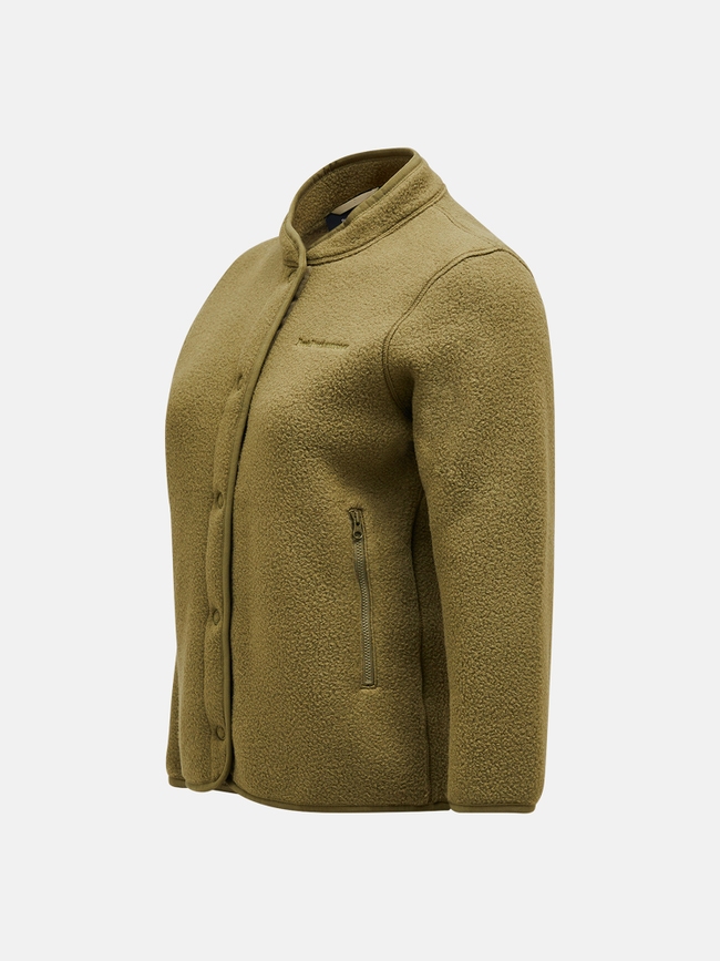 Fleece Snap Cardigan Women