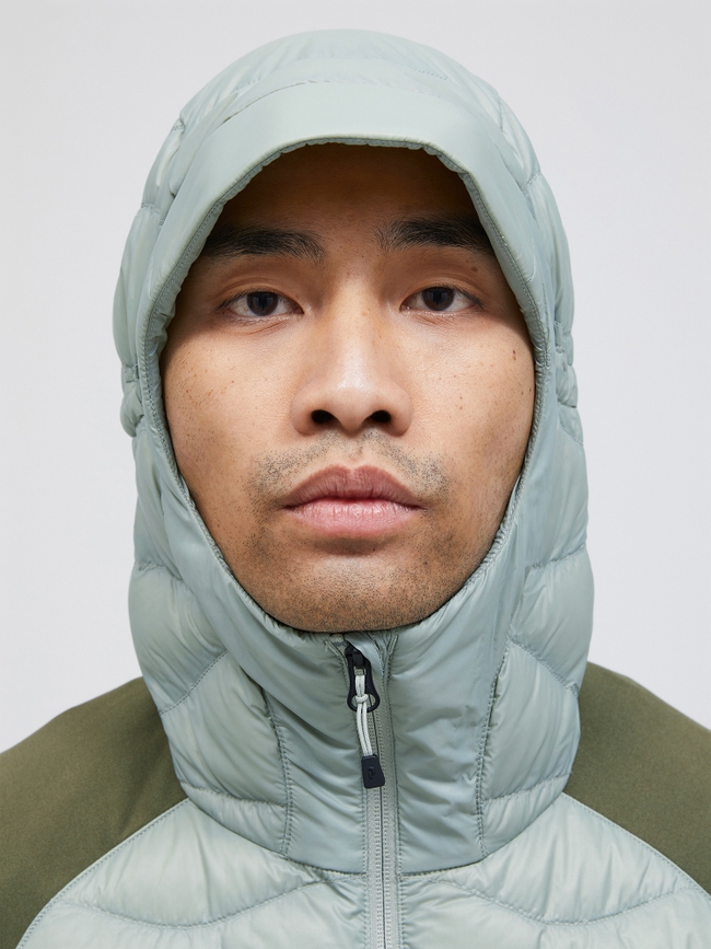 Helium Down Hybrid Hood Men