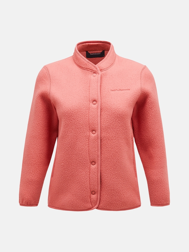 Fleece Snap Cardigan Women