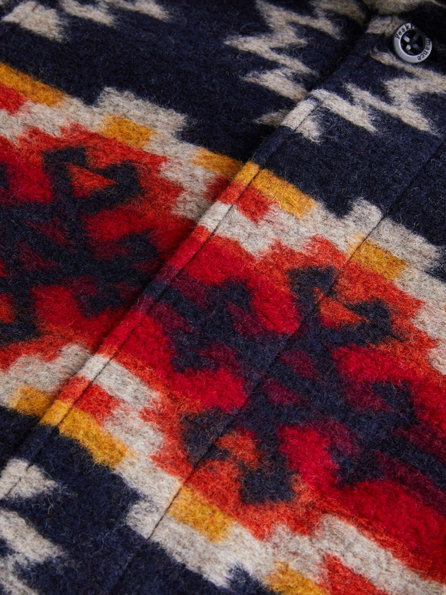 Wool Pattern Shirt Men