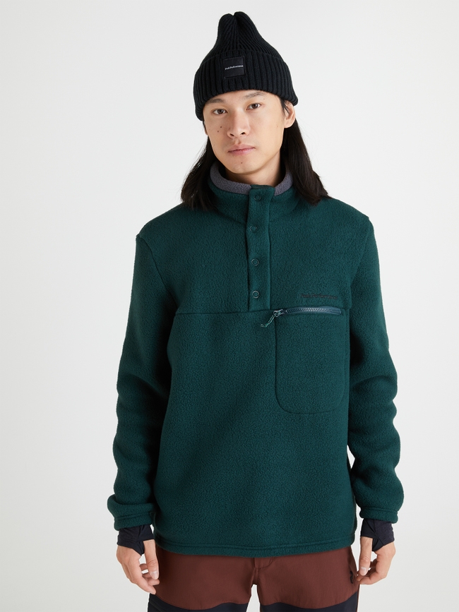 Fleece Snap T-Neck Men