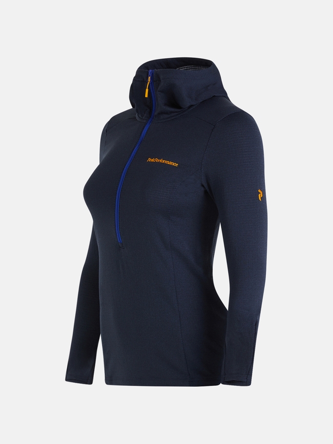 Light Hooded Fleece Half Zip Women