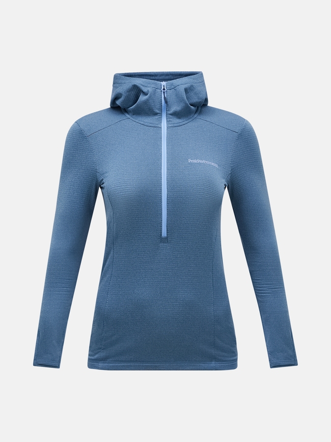 Light Hooded Fleece Half Zip Women