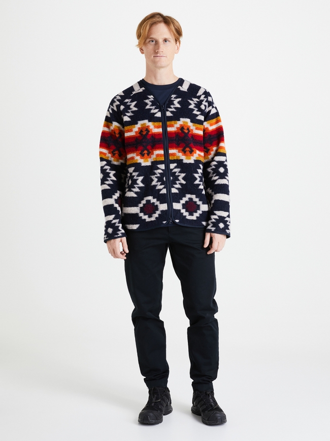 Wool Blend Cardigan Men