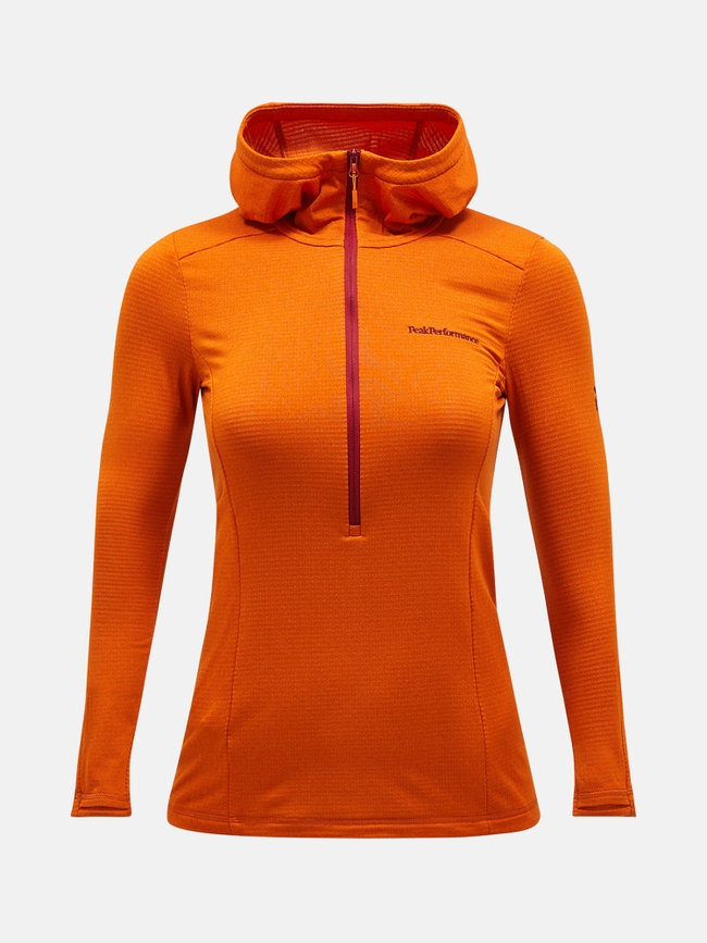 Light Hooded Fleece Half Zip Women