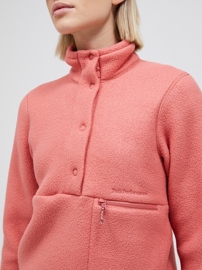 Fleece Snap T-Neck Women
