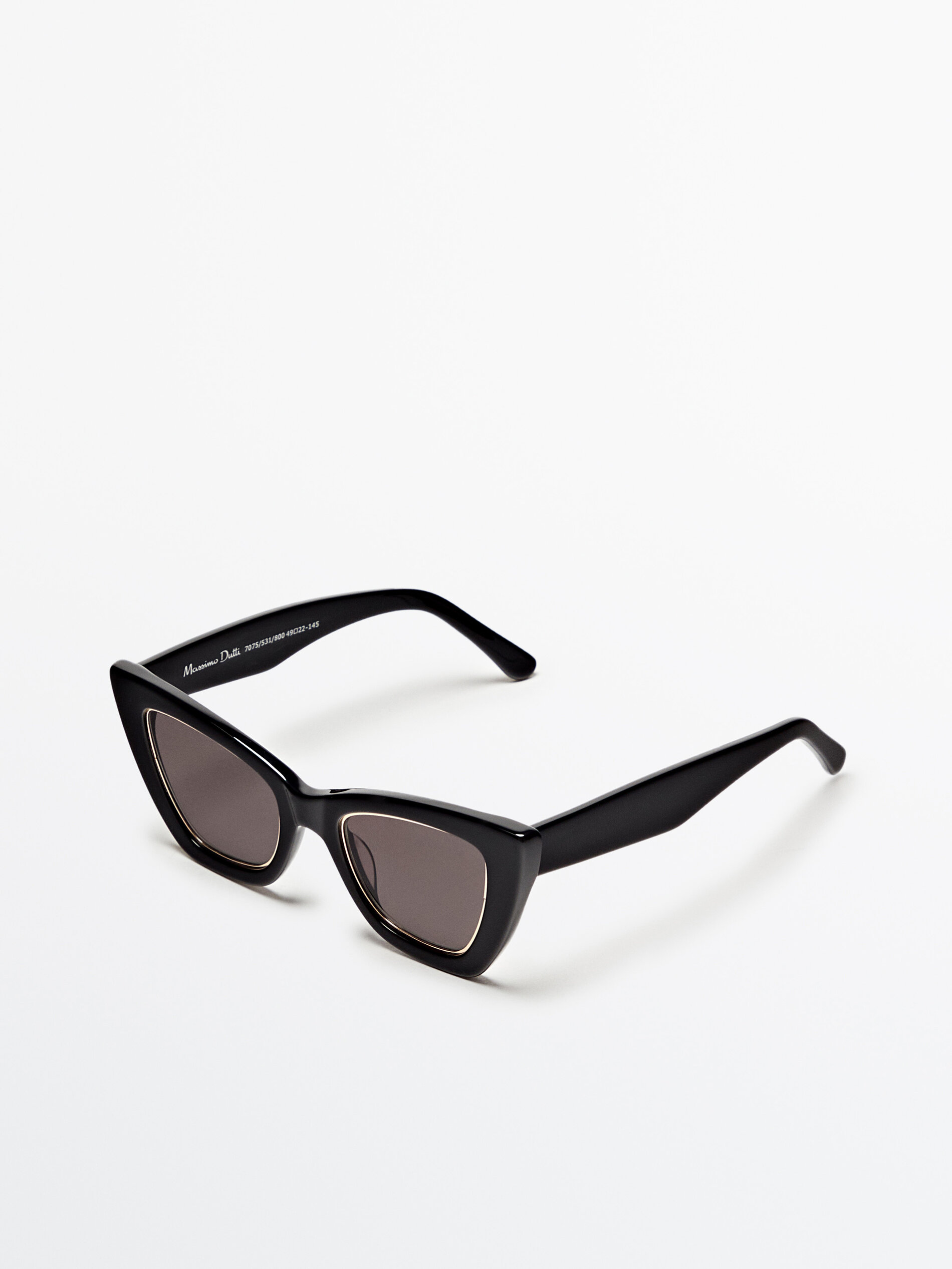 Gafas de sol cat eye detalle metálico - NEGRO