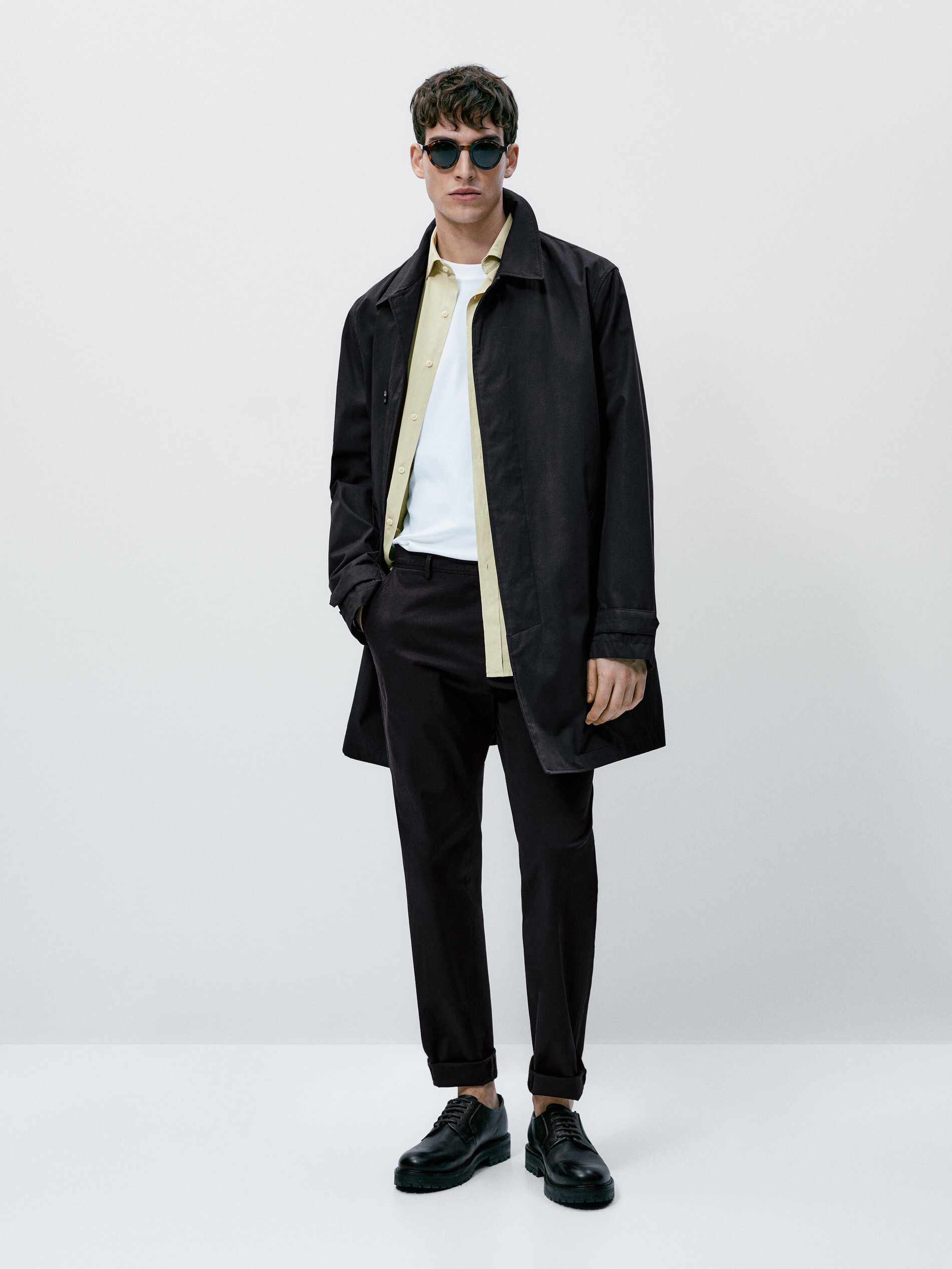 Pantalón chino mezcla algodón regular fit - AZUL MARINO