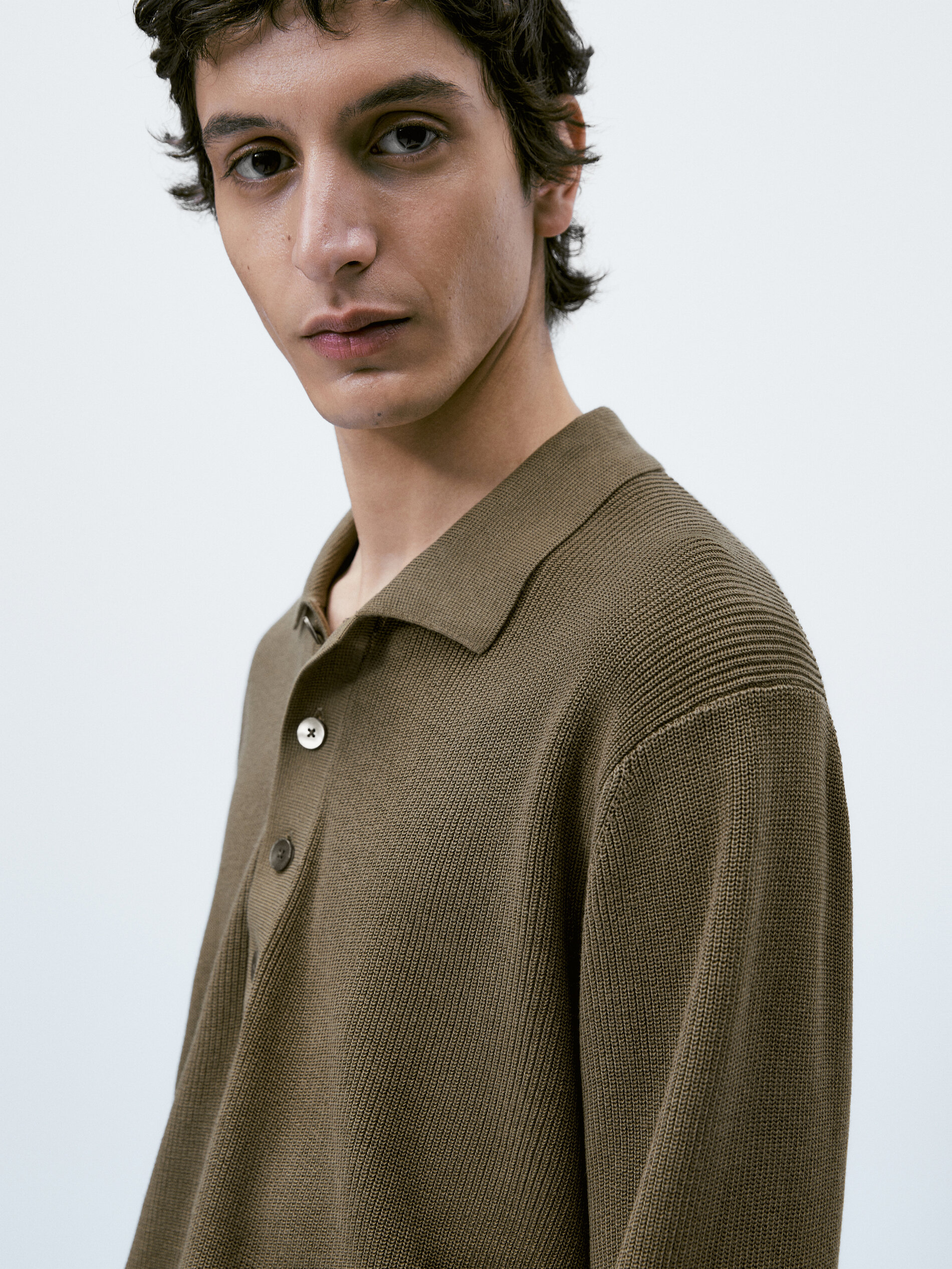 Jersey polo estructura algodón - KAKI CLARO