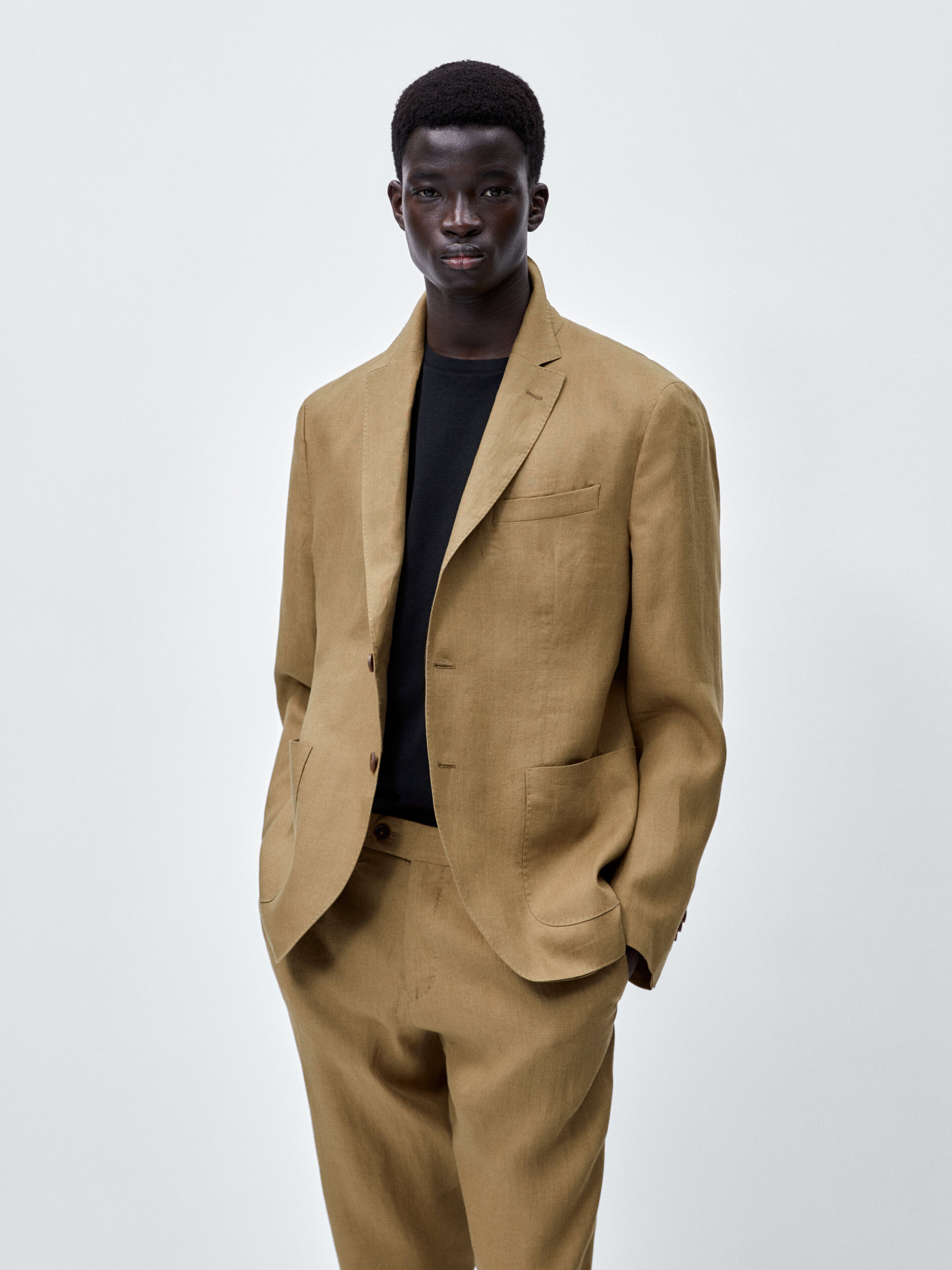 Americana traje 100% lino - BEIGE