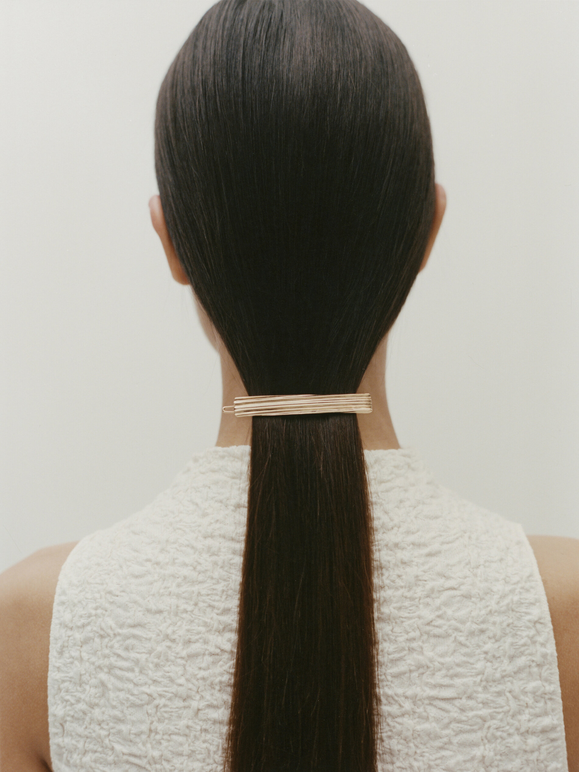 Horquilla textura baño oro - DORADO