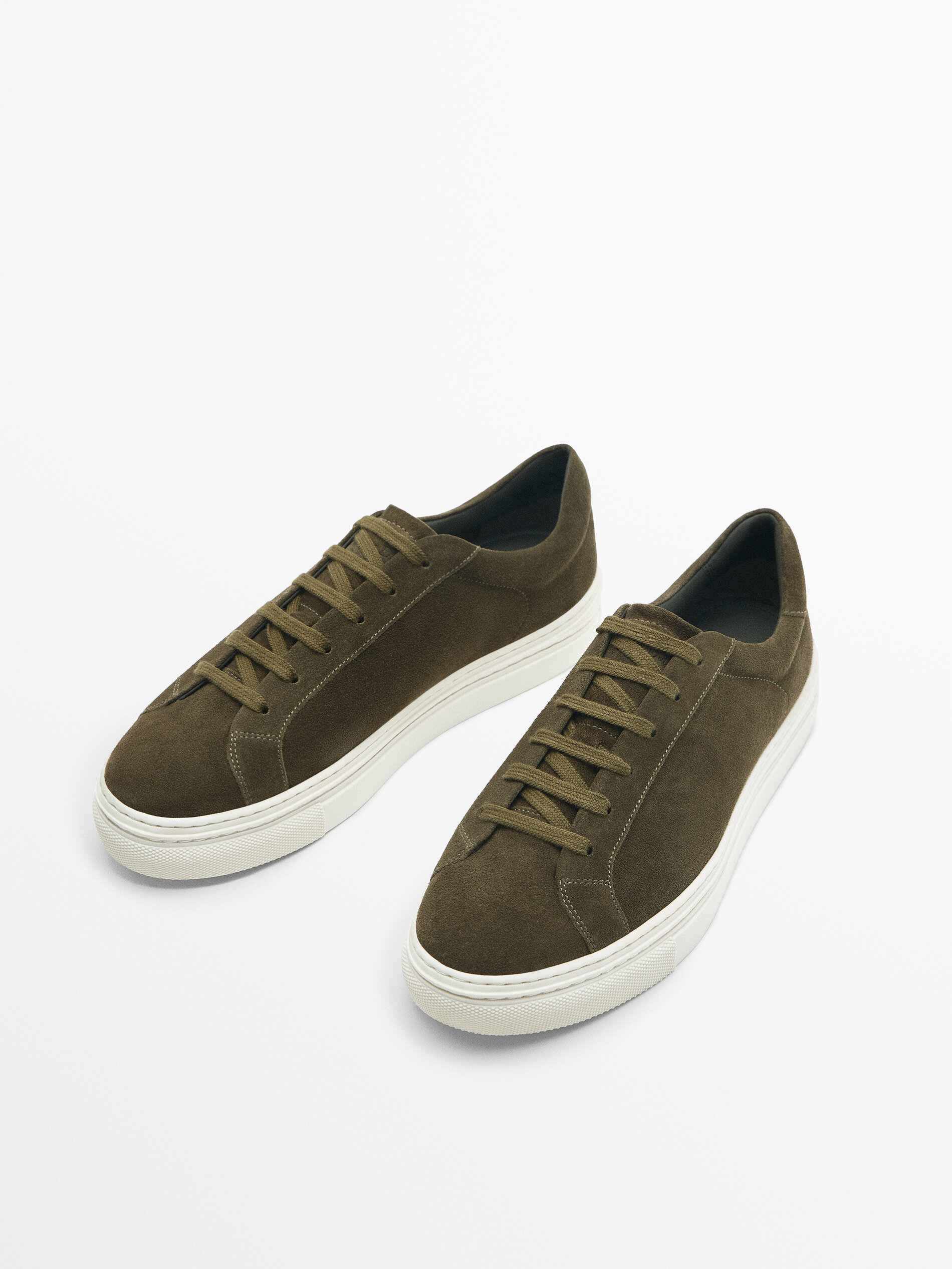 Deportivo piel serraje - KAKI