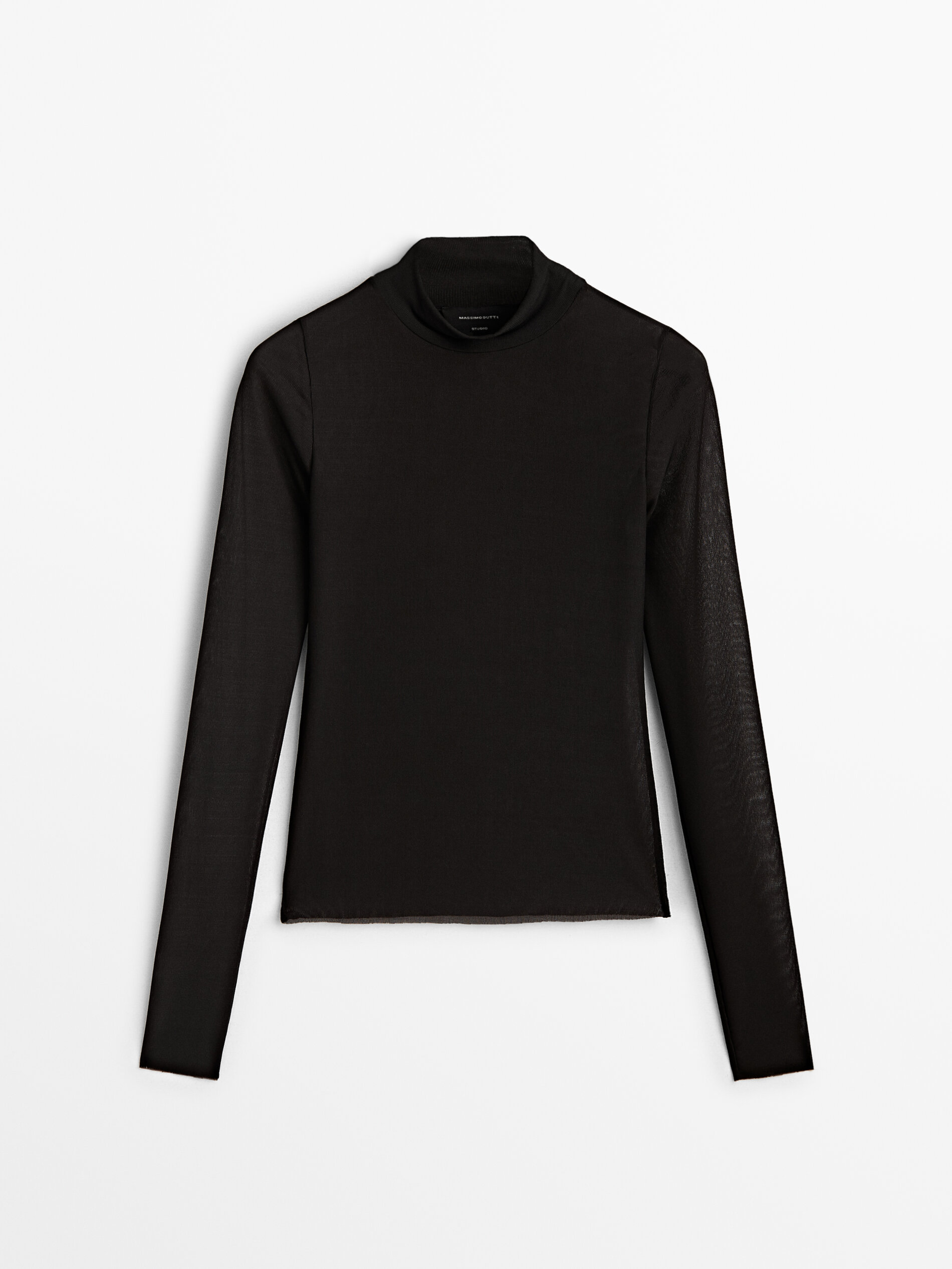 Camiseta semitransparente -Studio - NEGRO