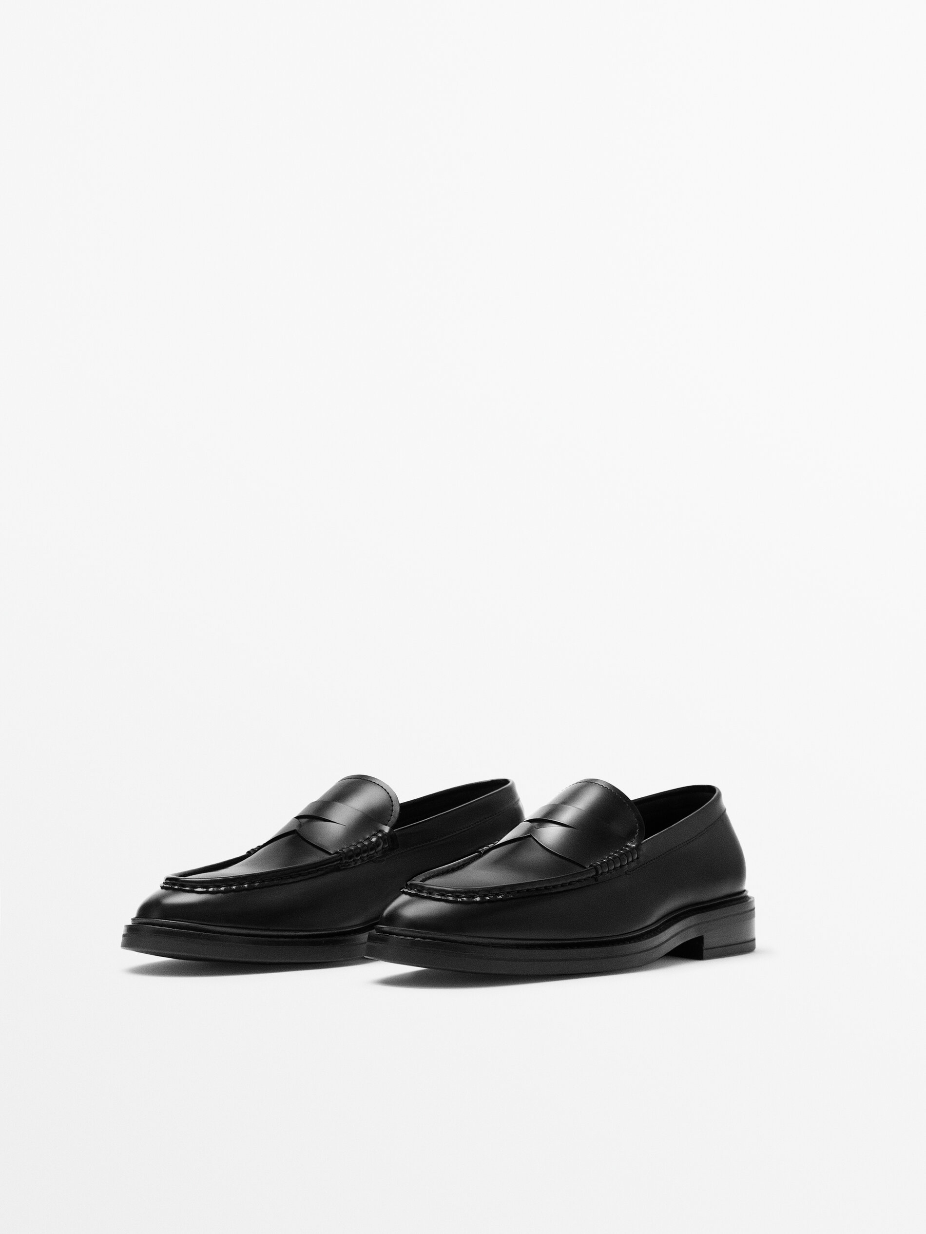 Mocasín piel antifaz negro - NEGRO