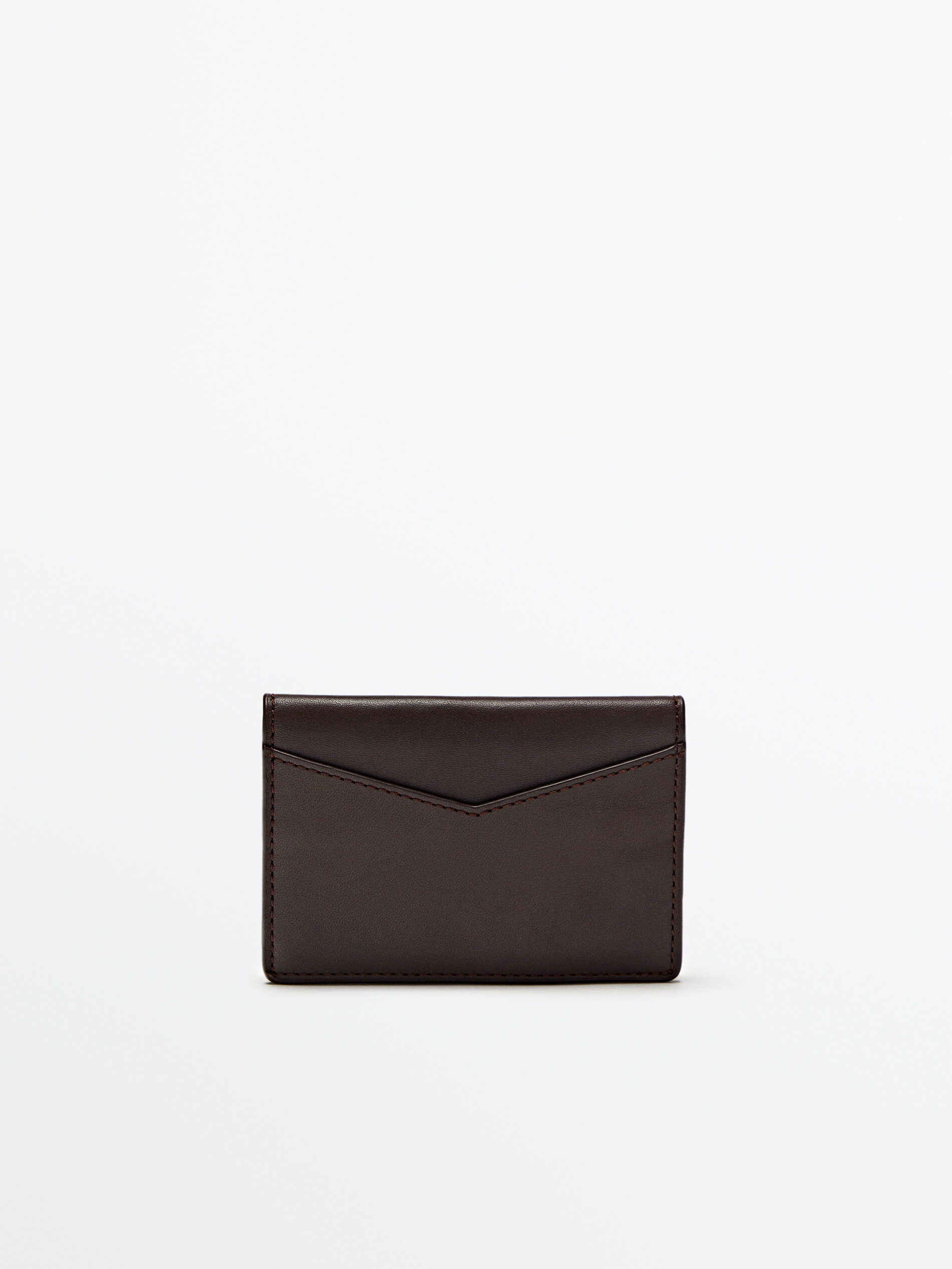 Cartera piel vertical - MARRÓN