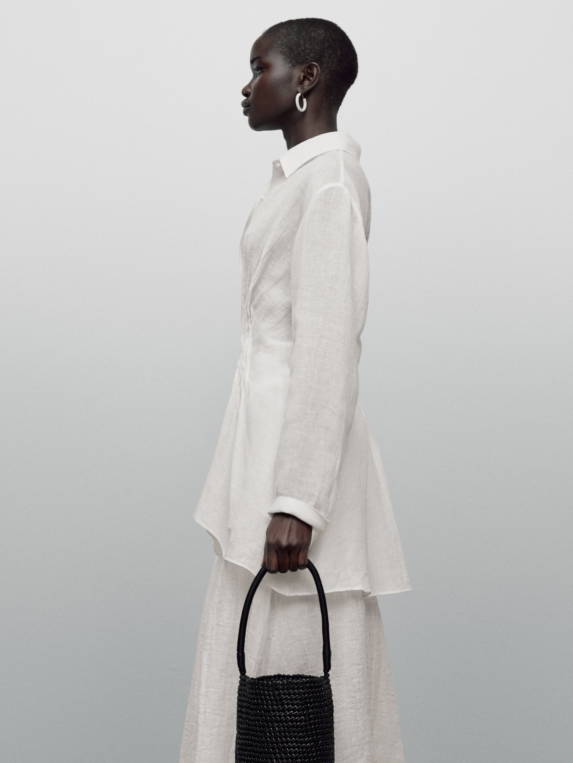 Pendientes aros esmaltados Limited edition - BLANCO