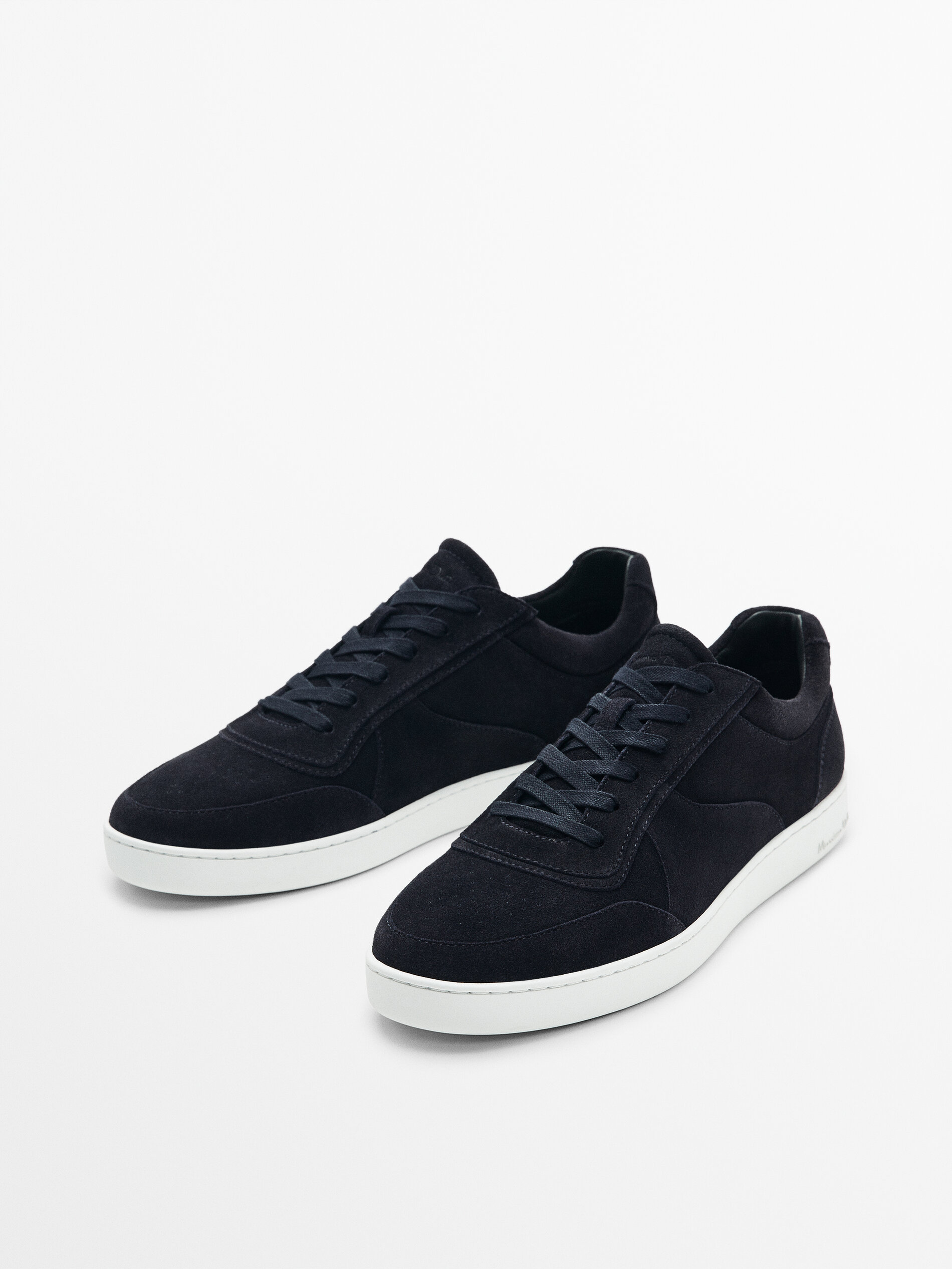 Deportivo piel serraje - AZUL