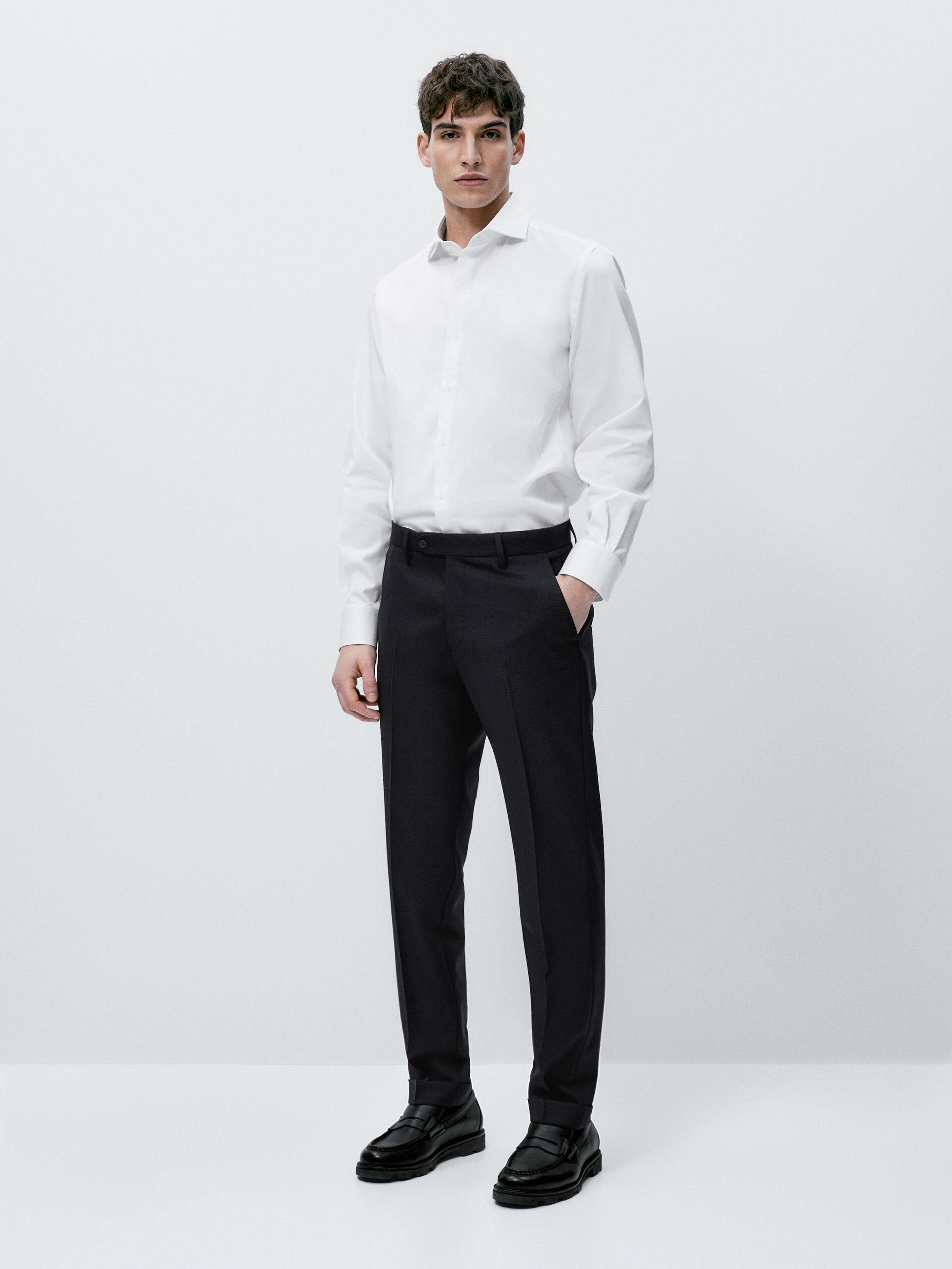 Camisa easy iron regular fit - BLANCO