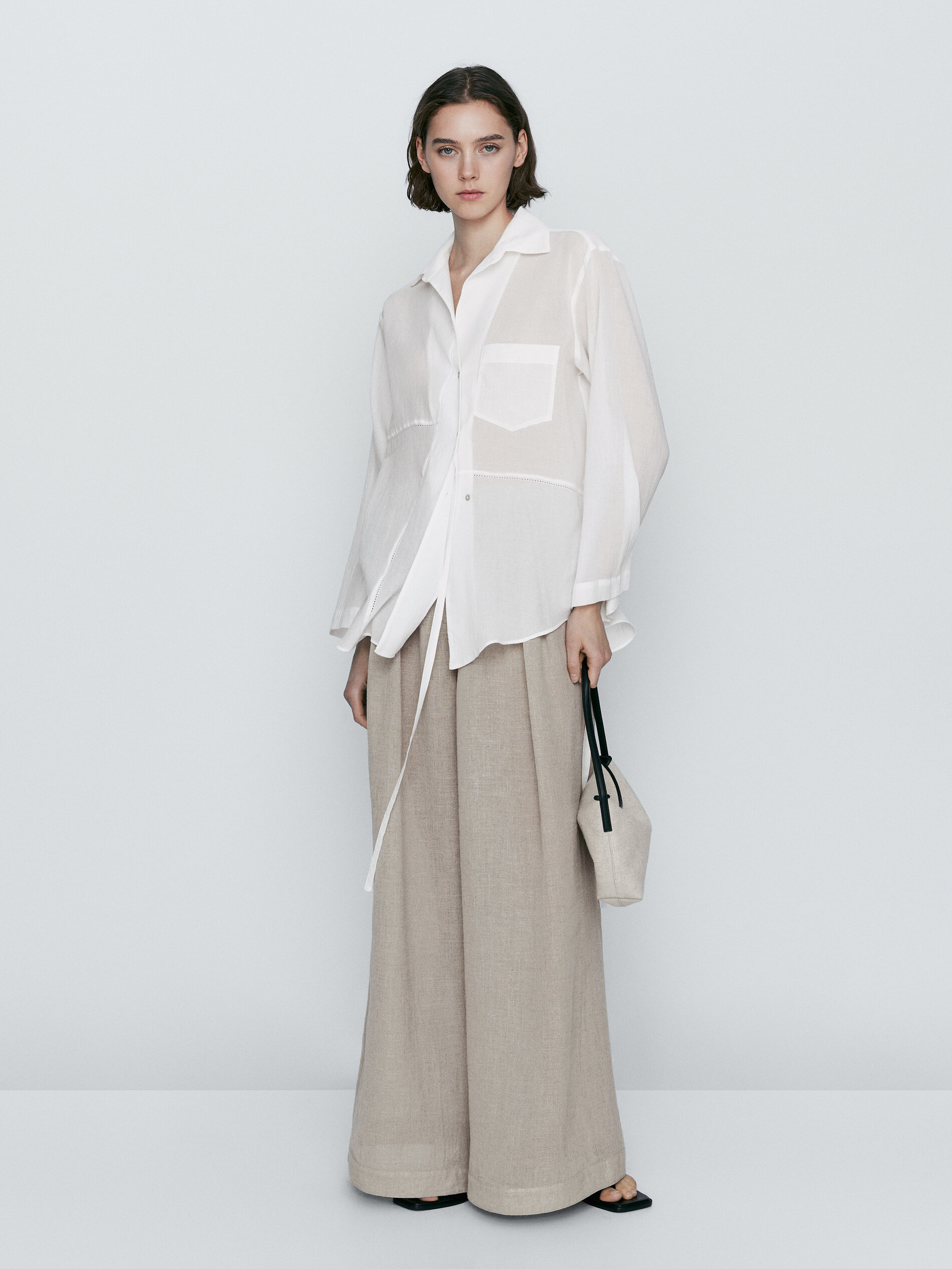 Camisa patchwork bolsillo - CRUDO