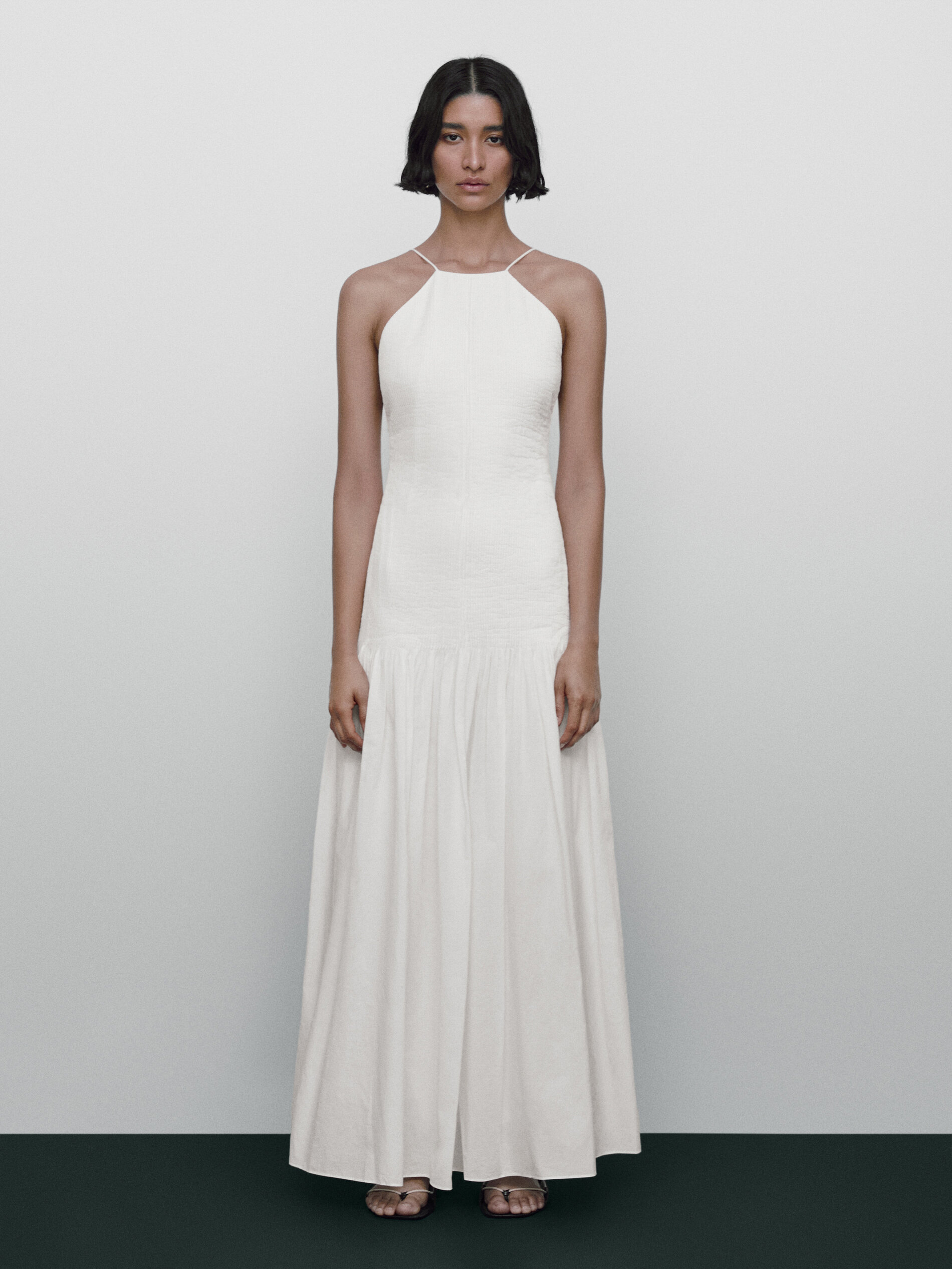 Vestido pliegues Limited edition - BLANCO