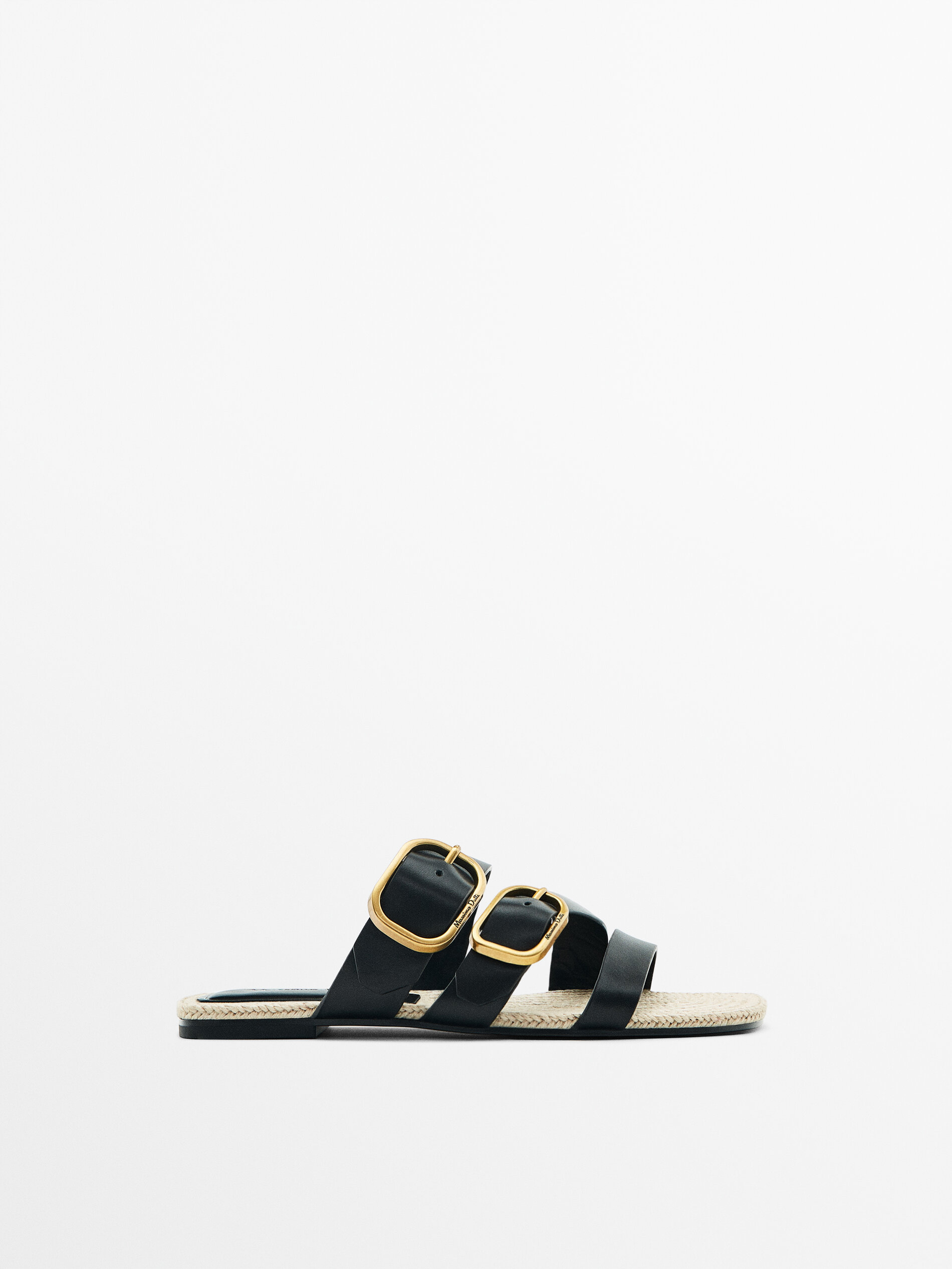 Sandalia plana yute - NEGRO