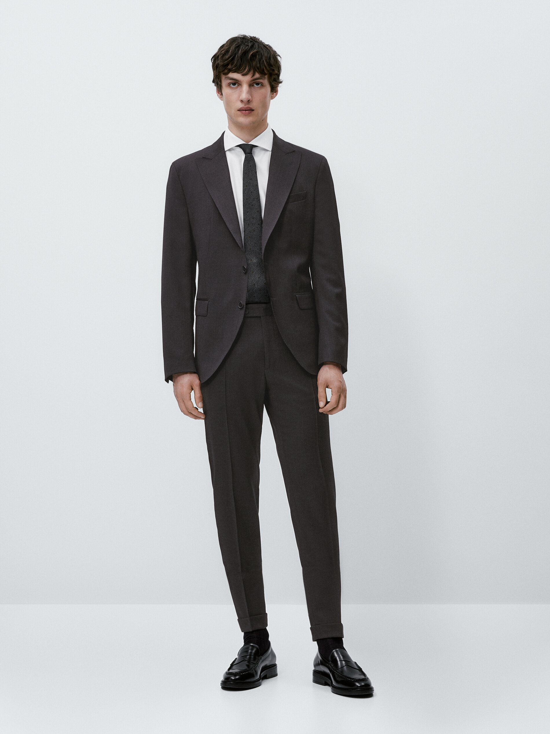 Camisa estructura dobby easy iron slim fit - BLANCO