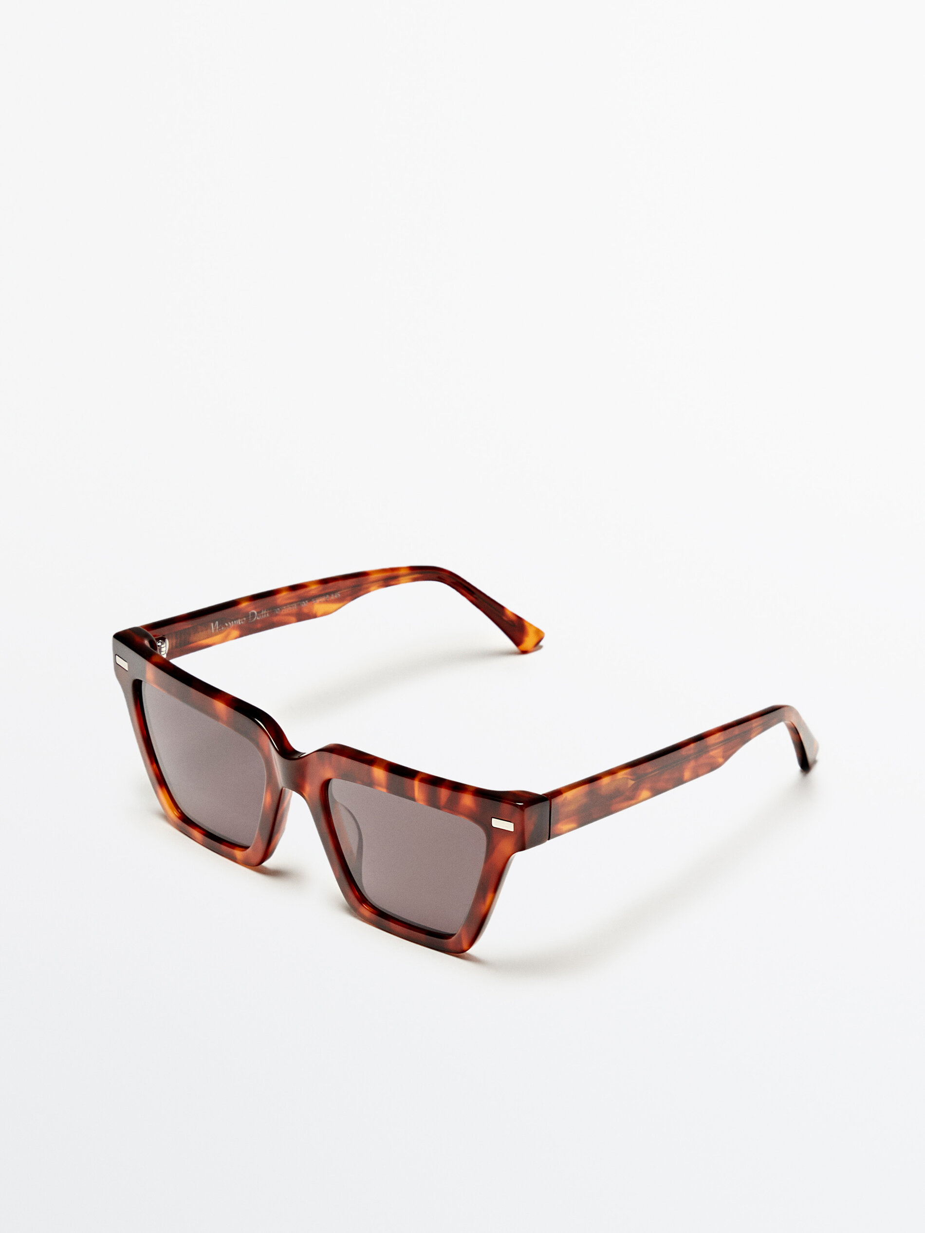 Gafas de sol d-frame efecto carey - MARRÓN