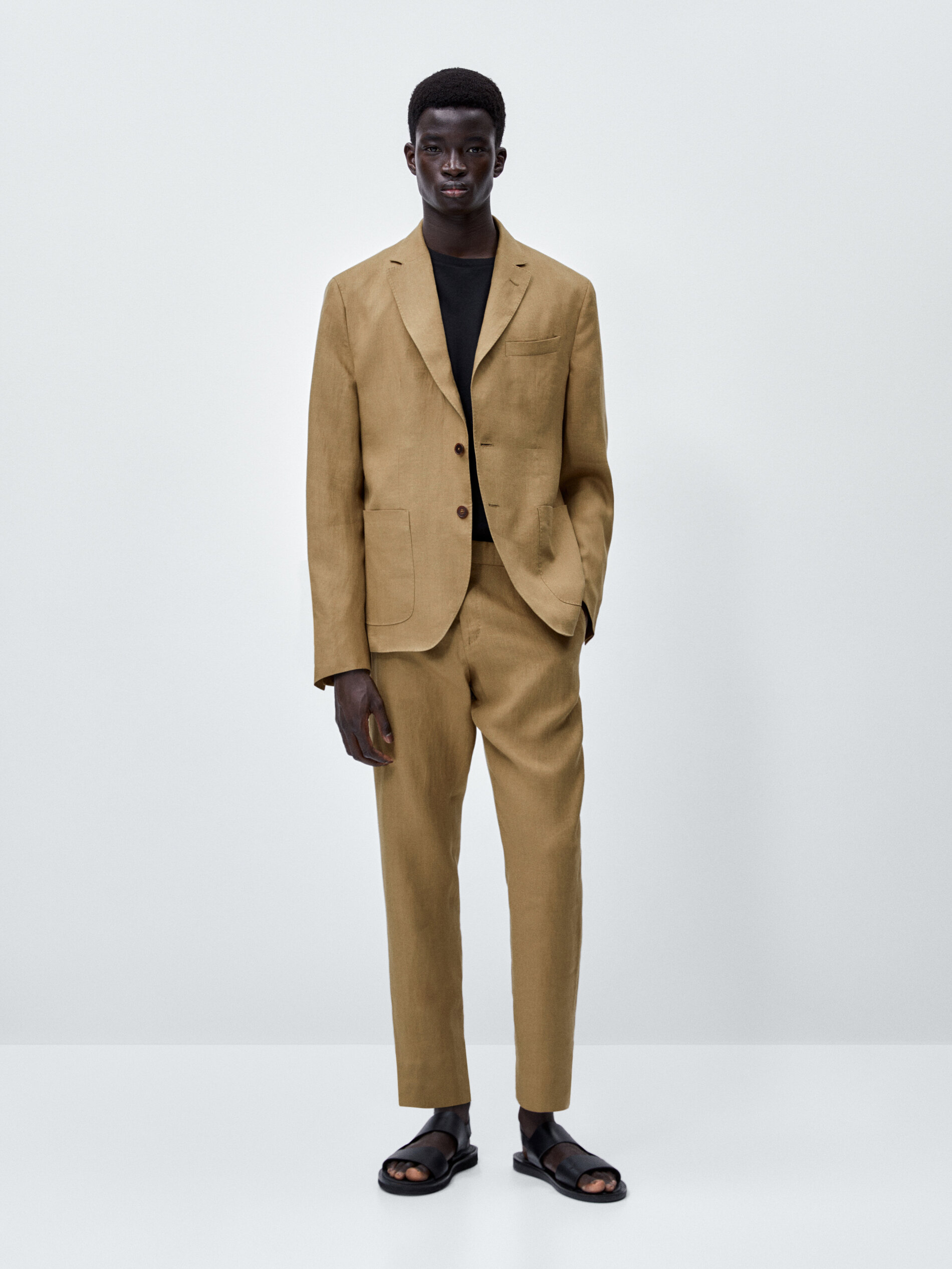 Americana traje 100% lino - BEIGE