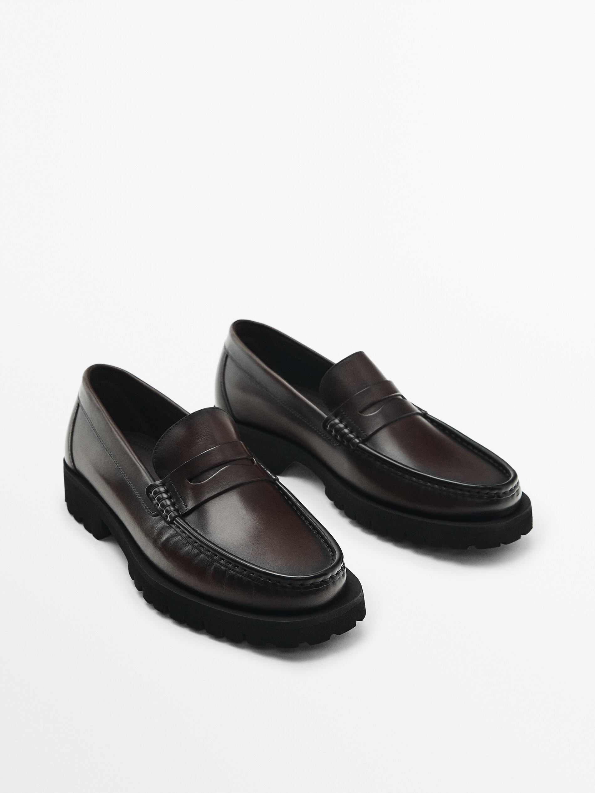 Mocasín piel napa marrón - Studio - MARRÓN