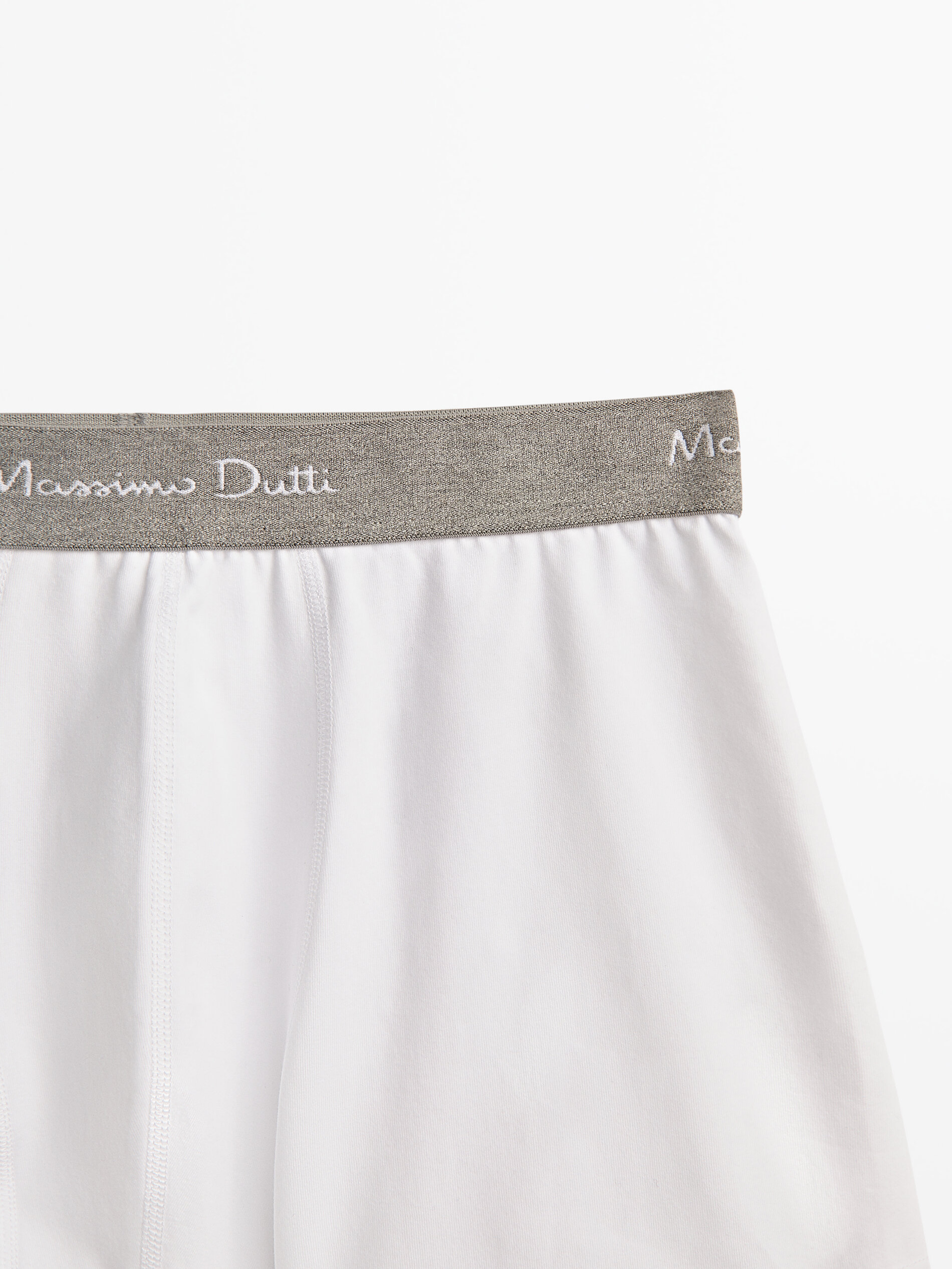 Calzoncillo bóxer cinturilla gris - BLANCO