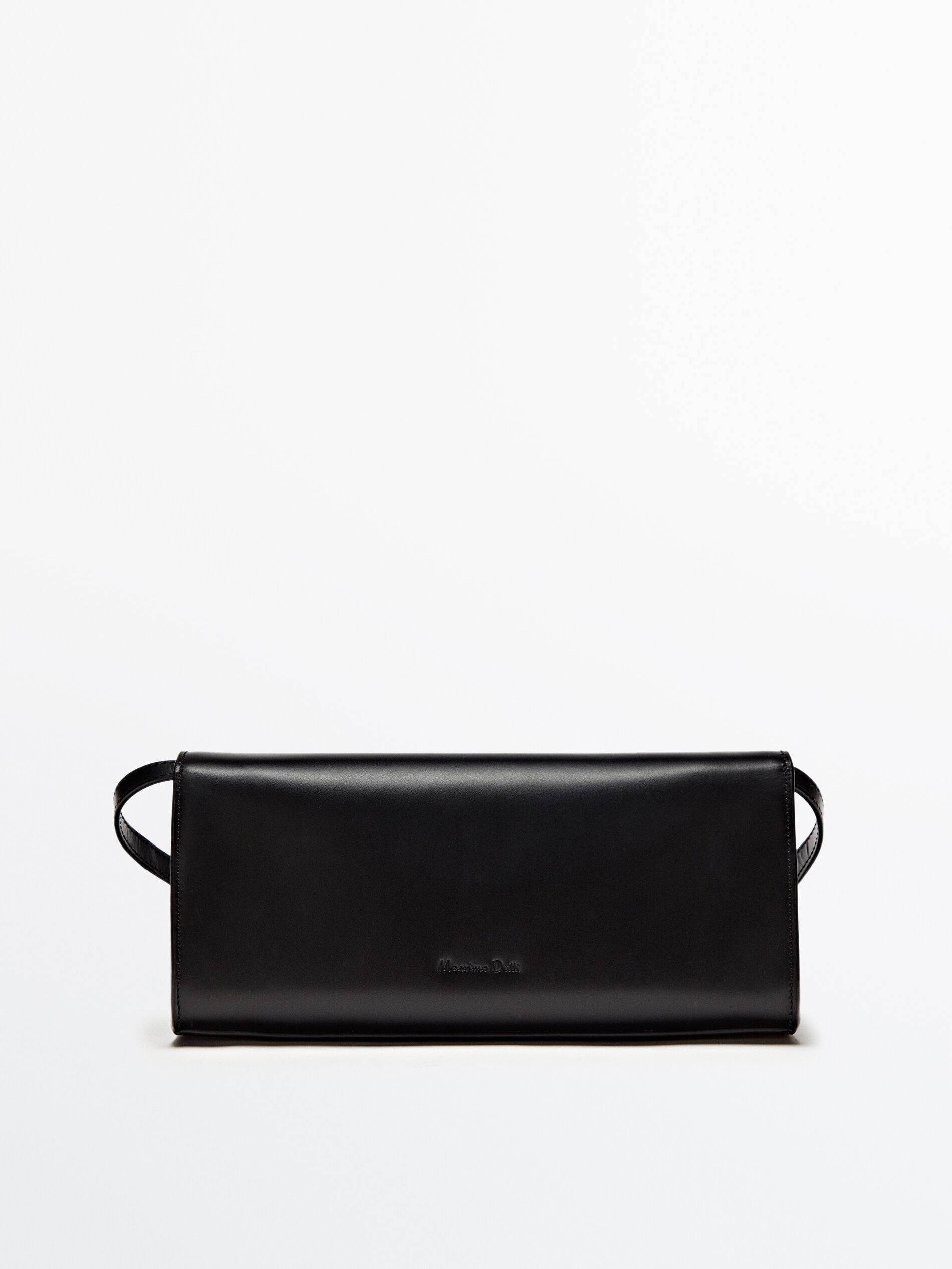 Bolso piel rectangular asa multiposición - NEGRO