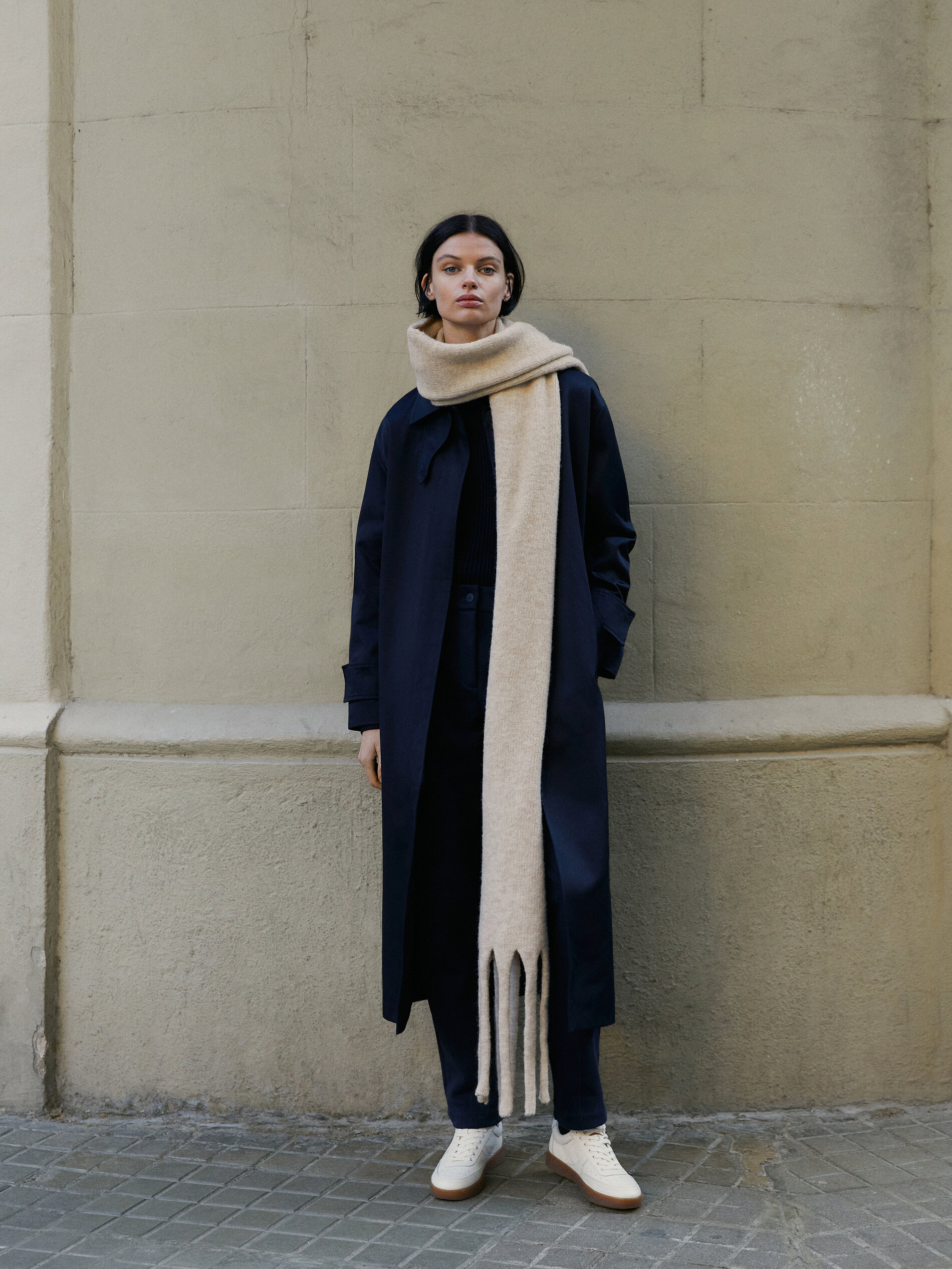 Pantalón algodón jogging fit - AZUL MARINO