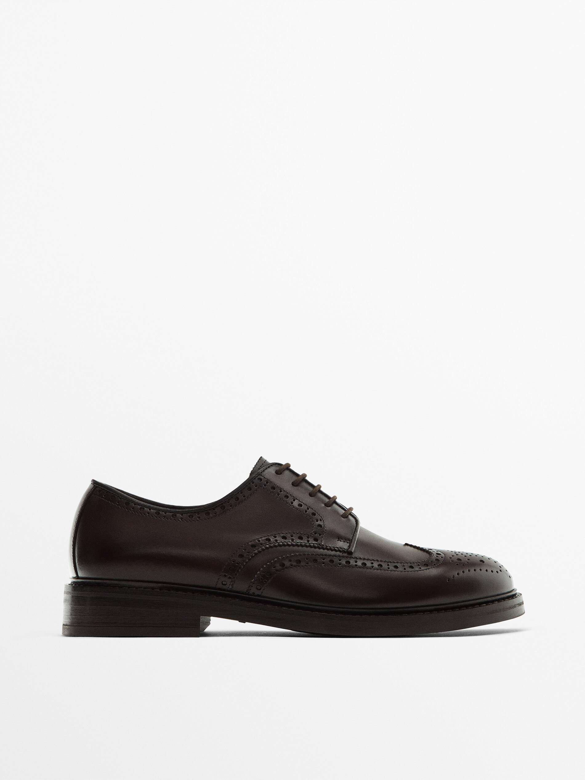 Zapato brogue marrón - MARRÓN