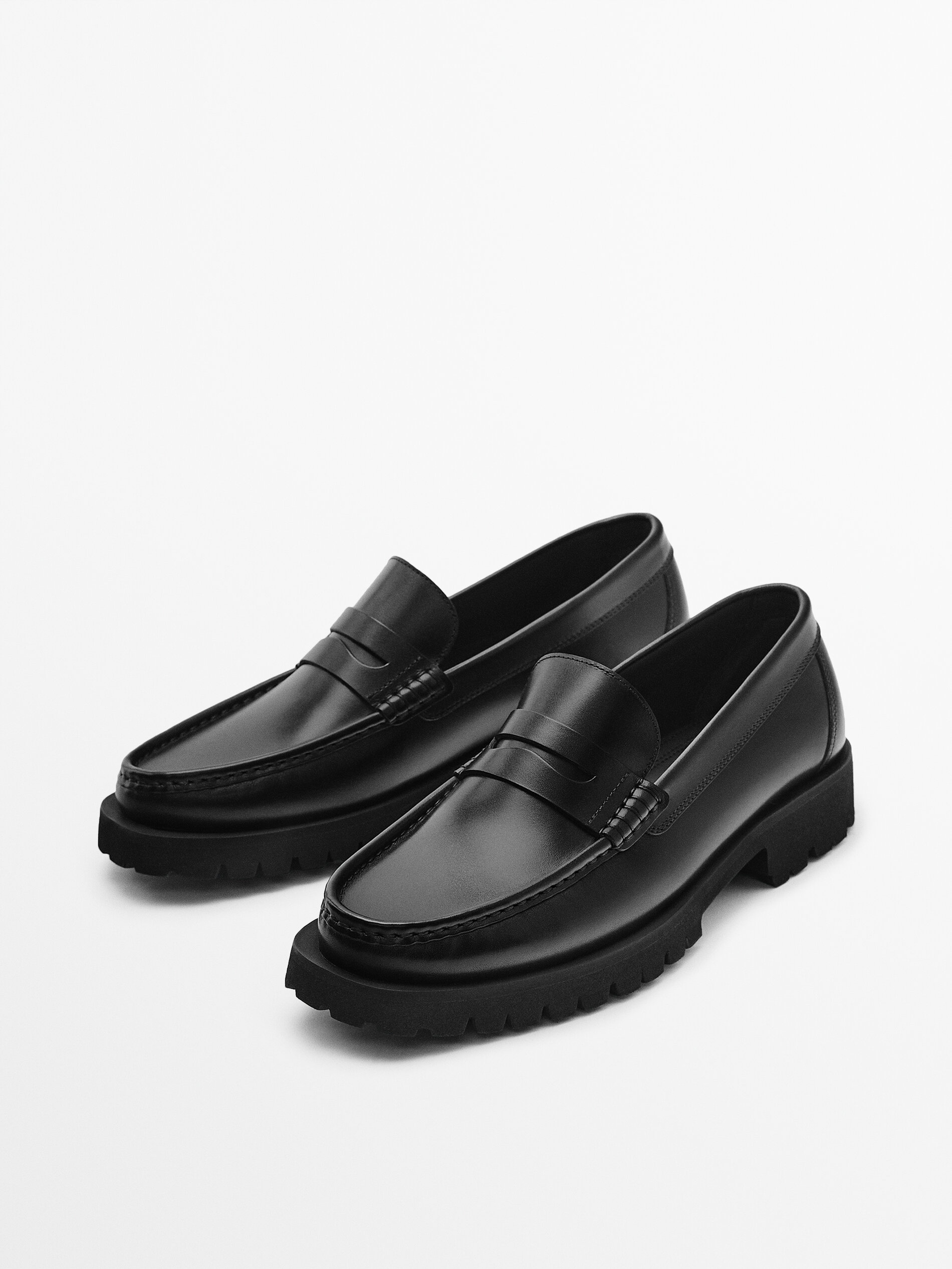 Mocasín piel napa negro - Studio - NEGRO