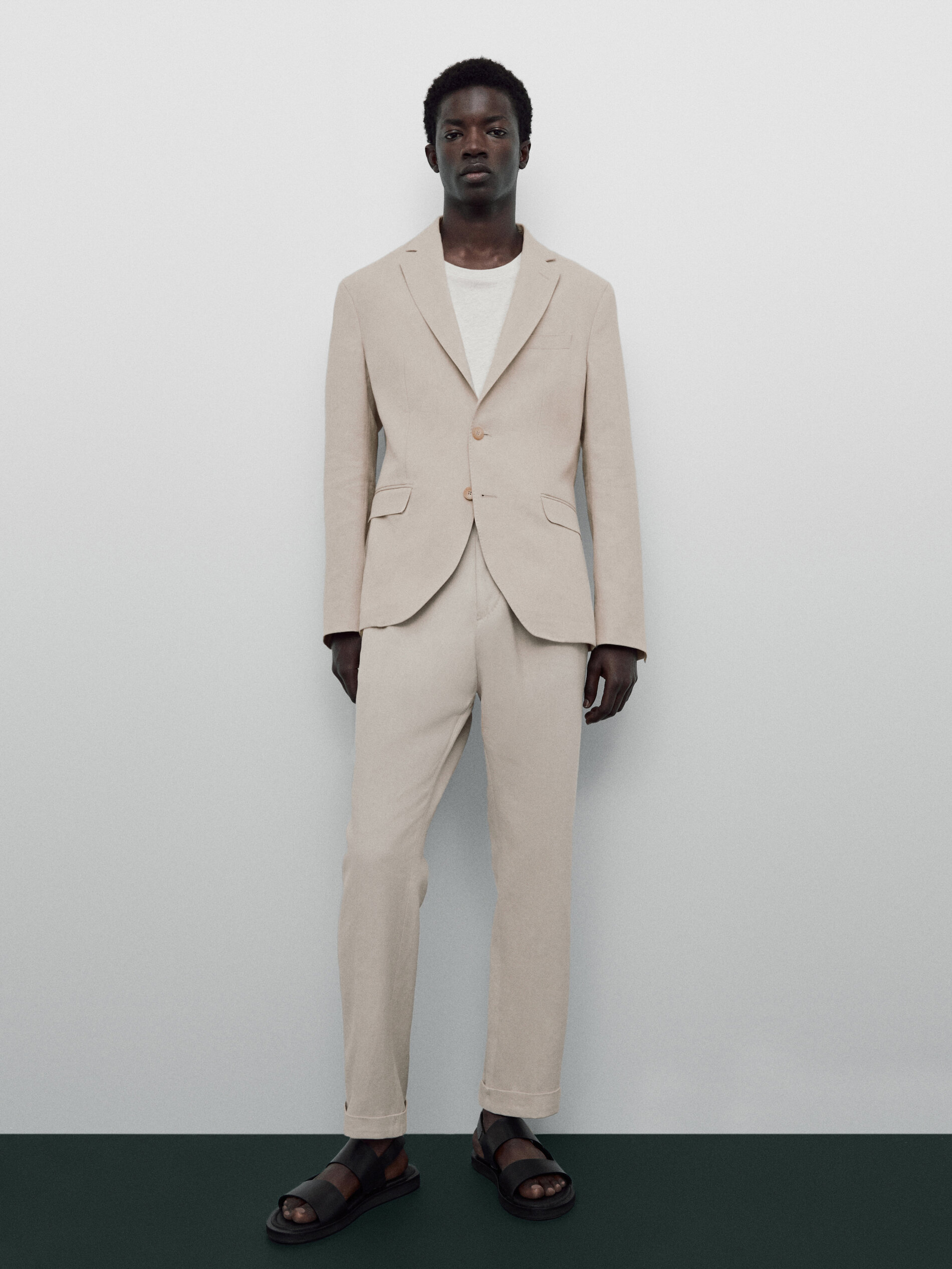 Americana traje lino Limited edition - HIELO