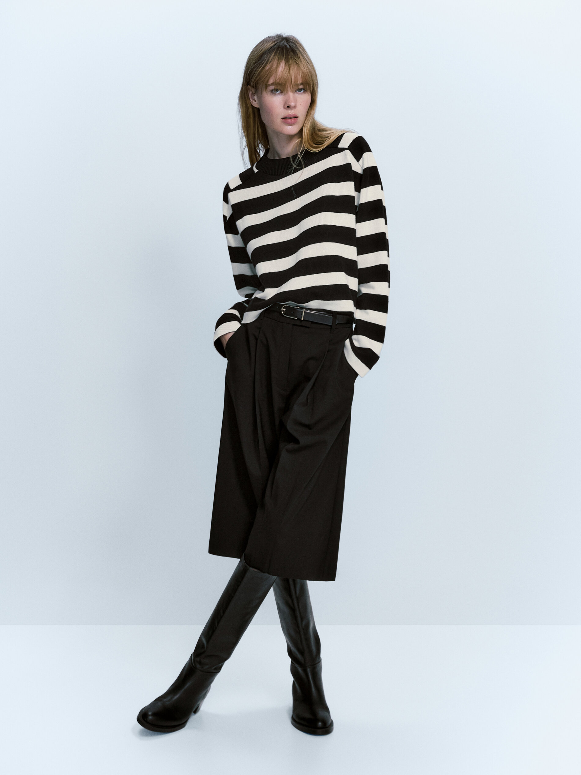 Sudadera rayas 100% algodón - CRUDO