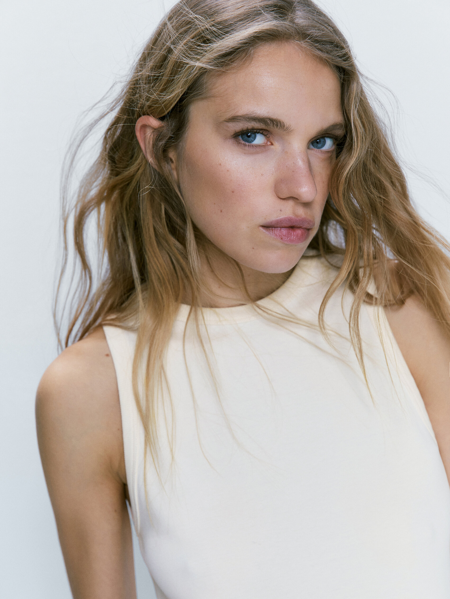 Top sin mangas algodón - CRUDO