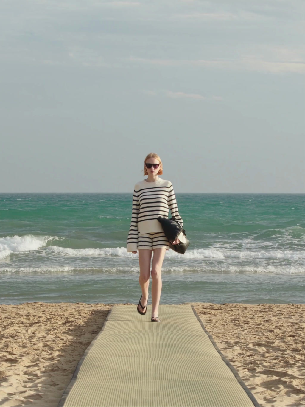 Short rayas punto crochet - CRUDO