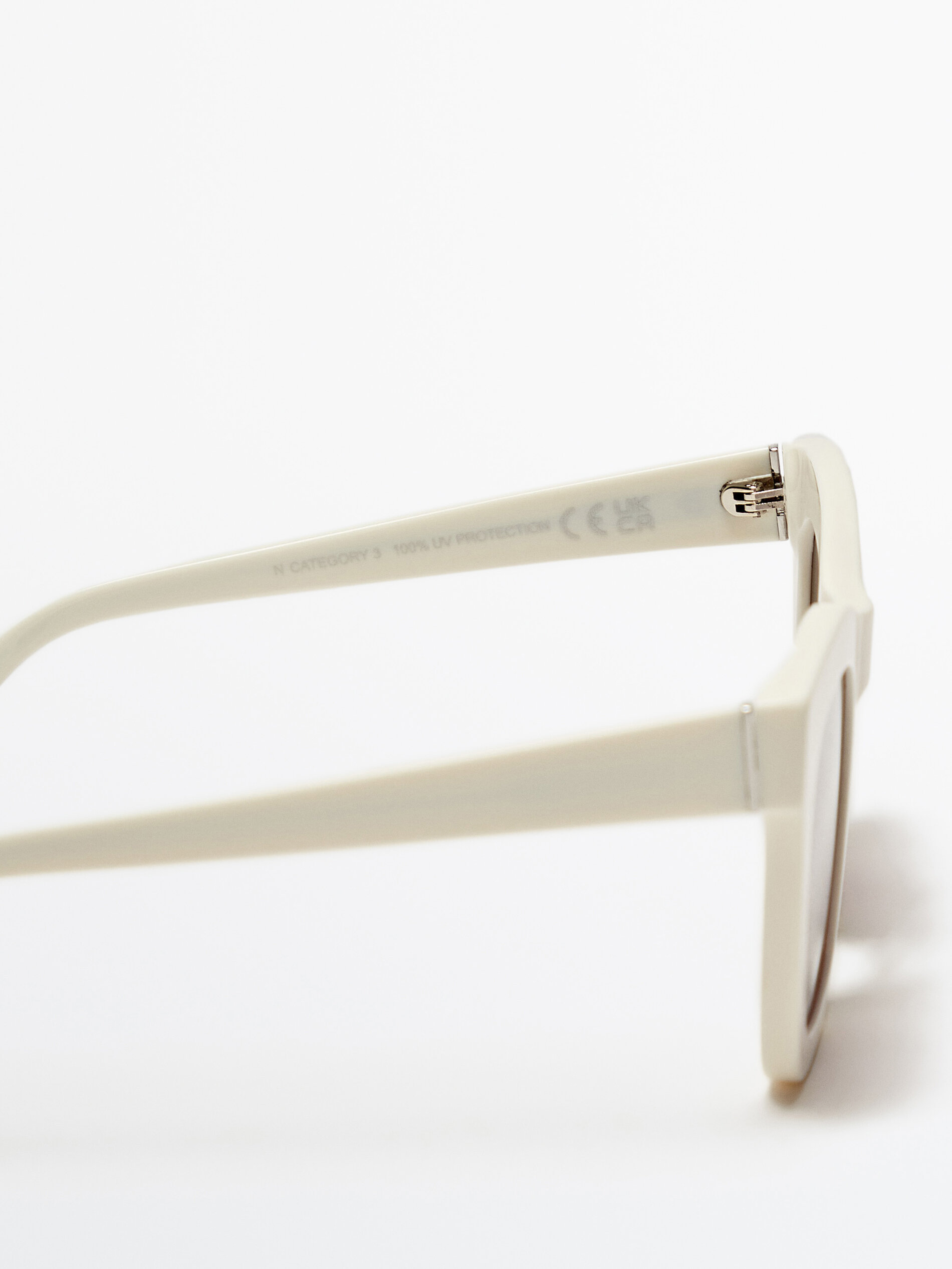 Gafas de sol cuadradas oversize - BLANCO