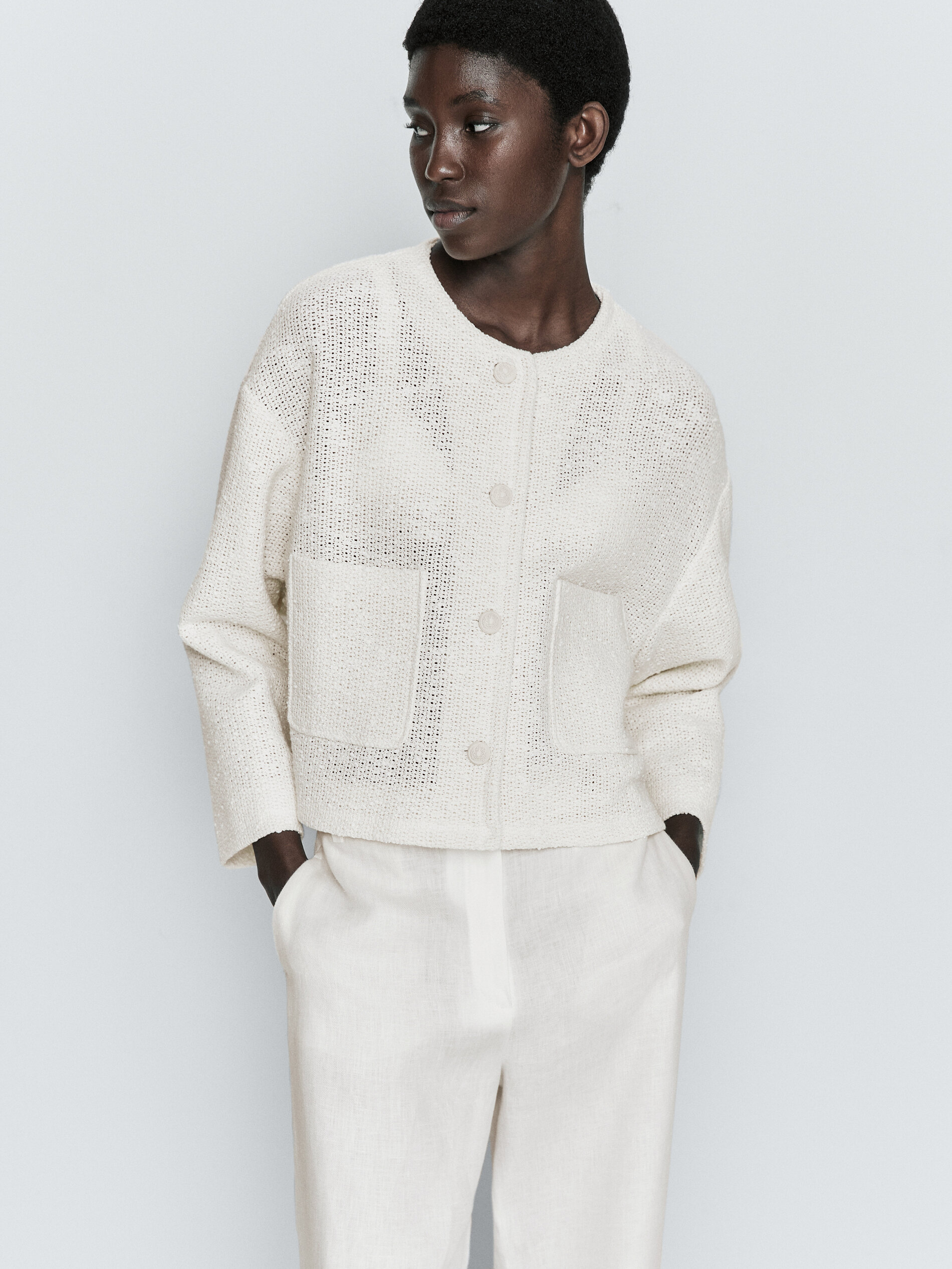 Chaqueta corta estructura - CRUDO