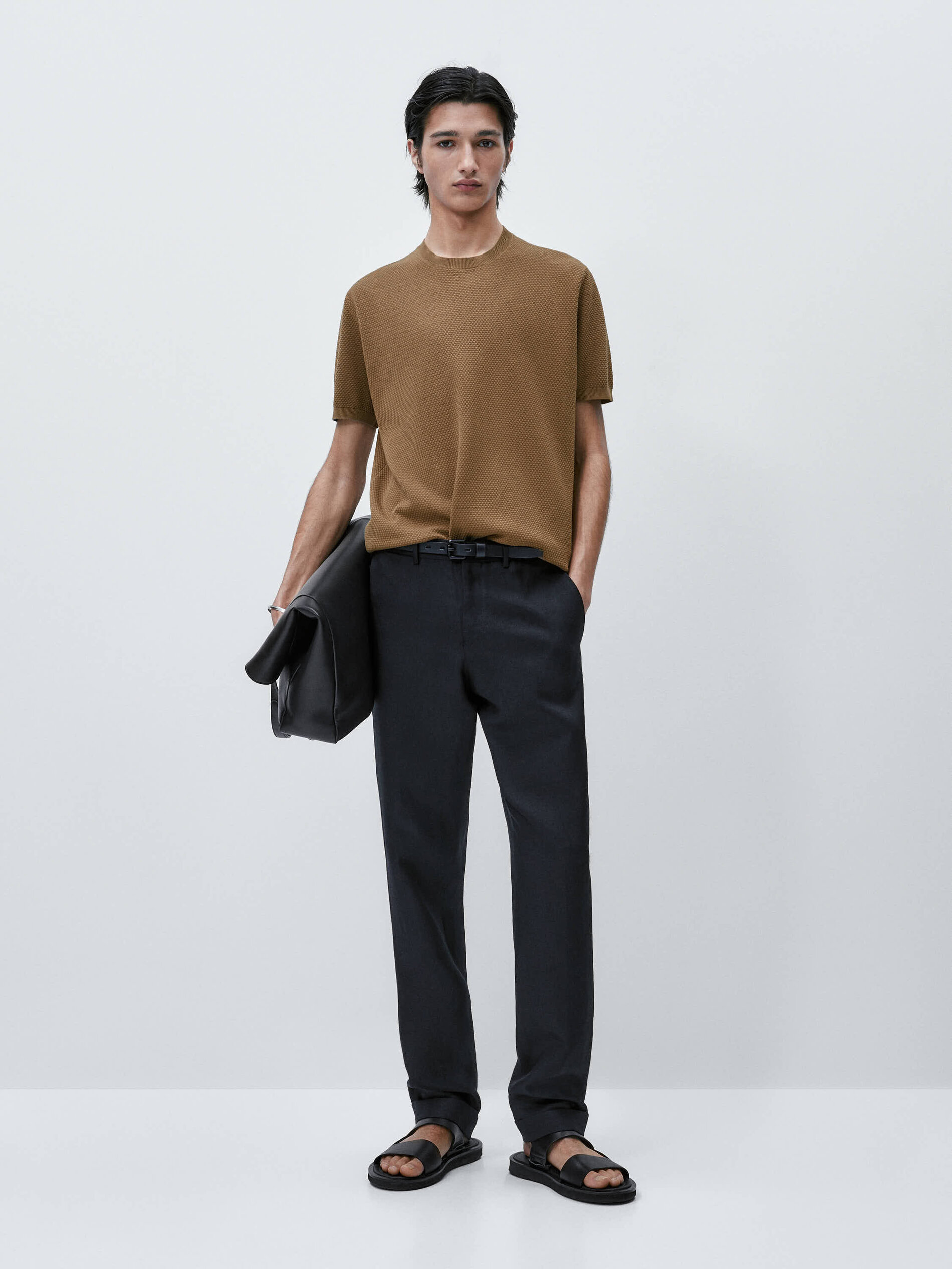 Jersey punto estructura manga corta - Rojo vino