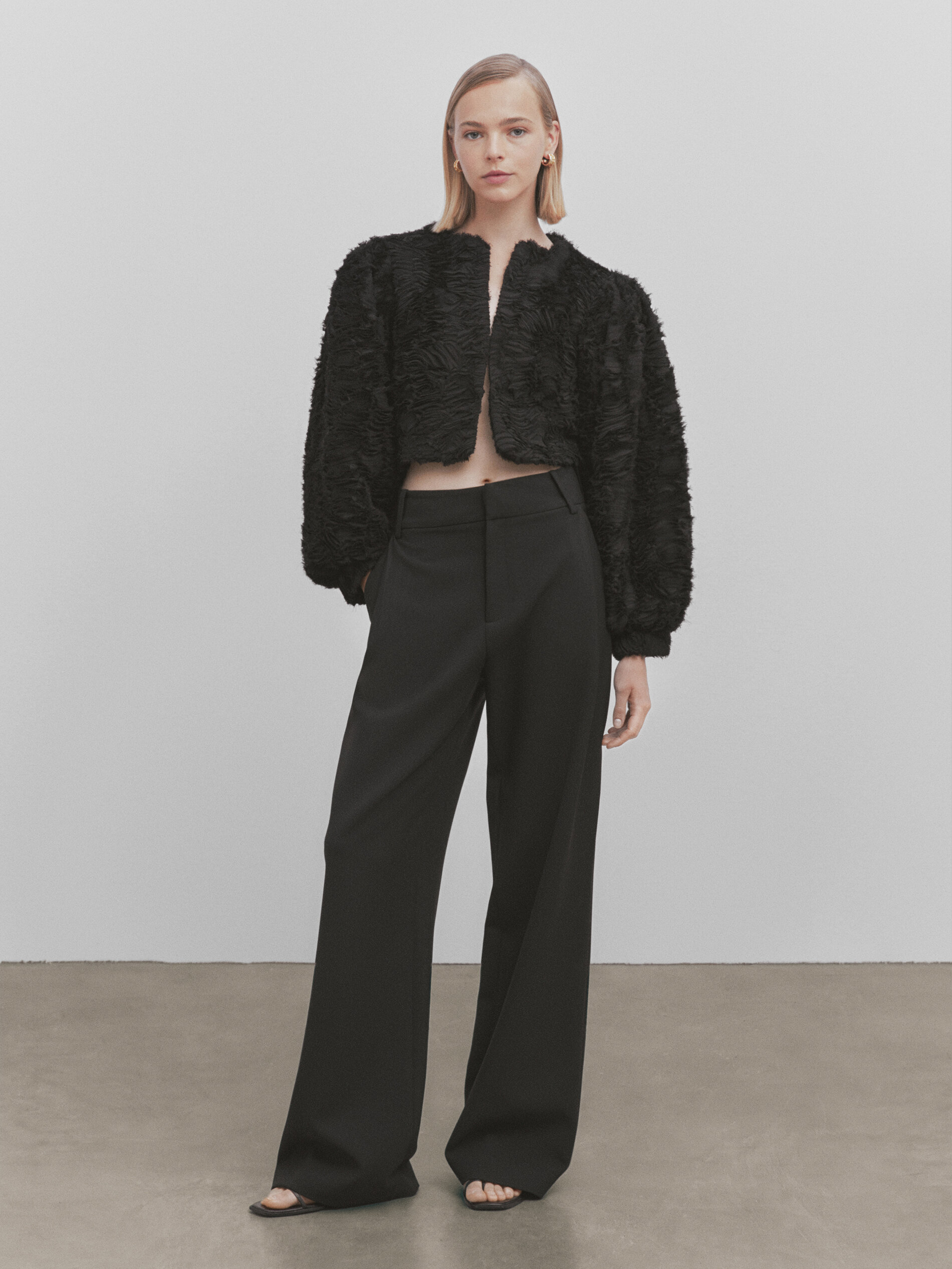 Chaqueta estructura bucle -Studio - NEGRO