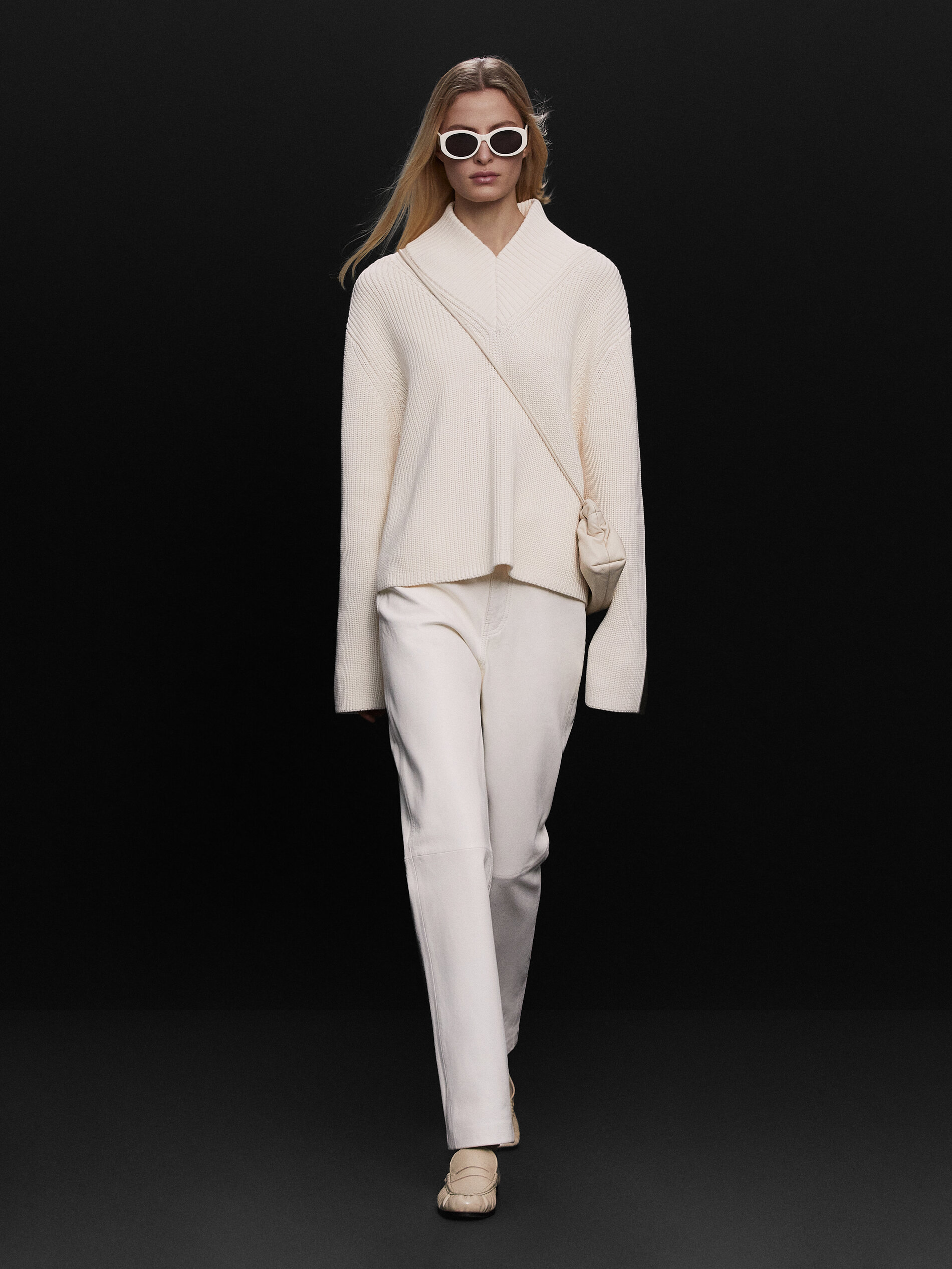 Pantalón piel napa - BLANCO